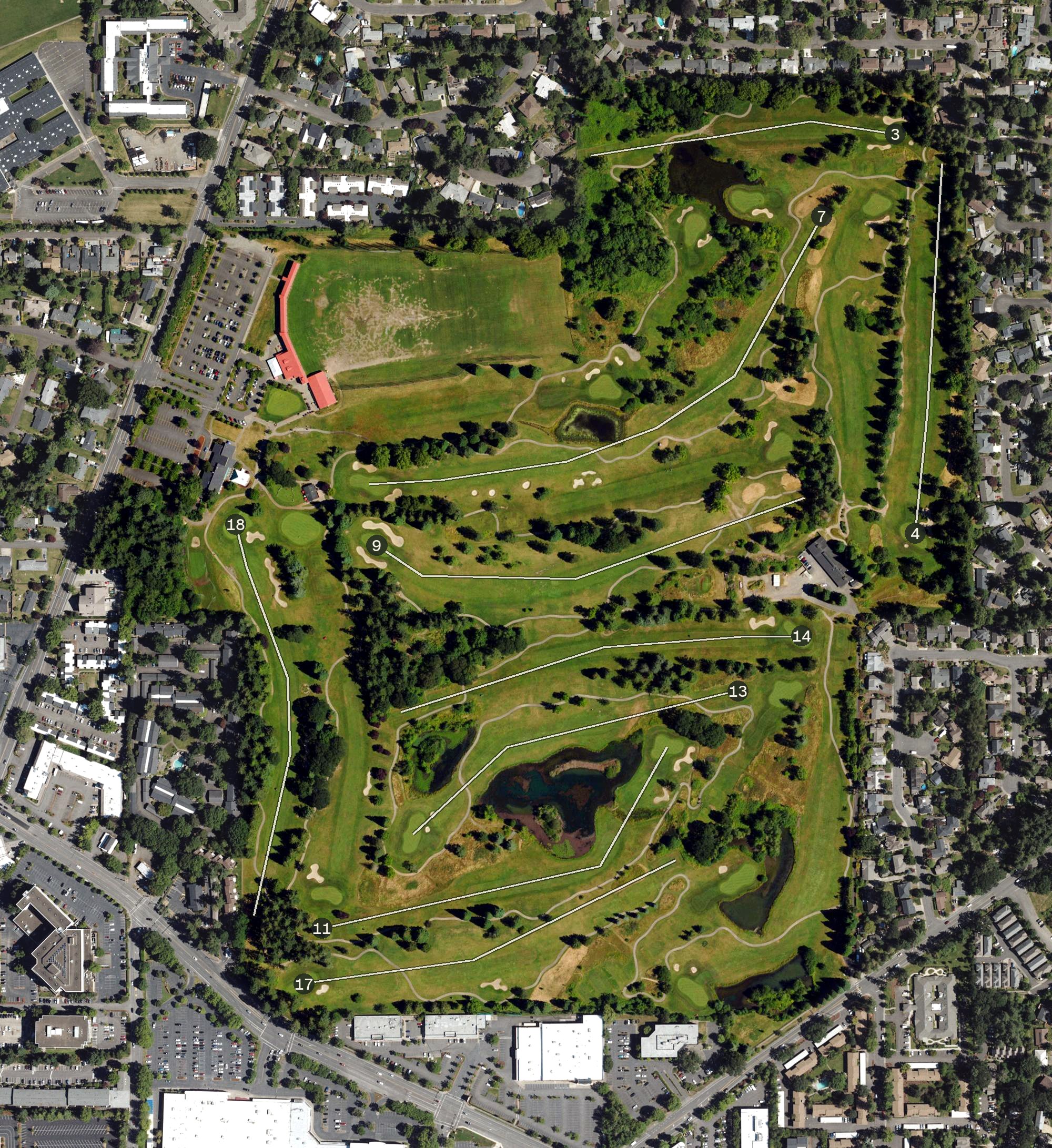 Aerial view of RedTail Golf Course, OR