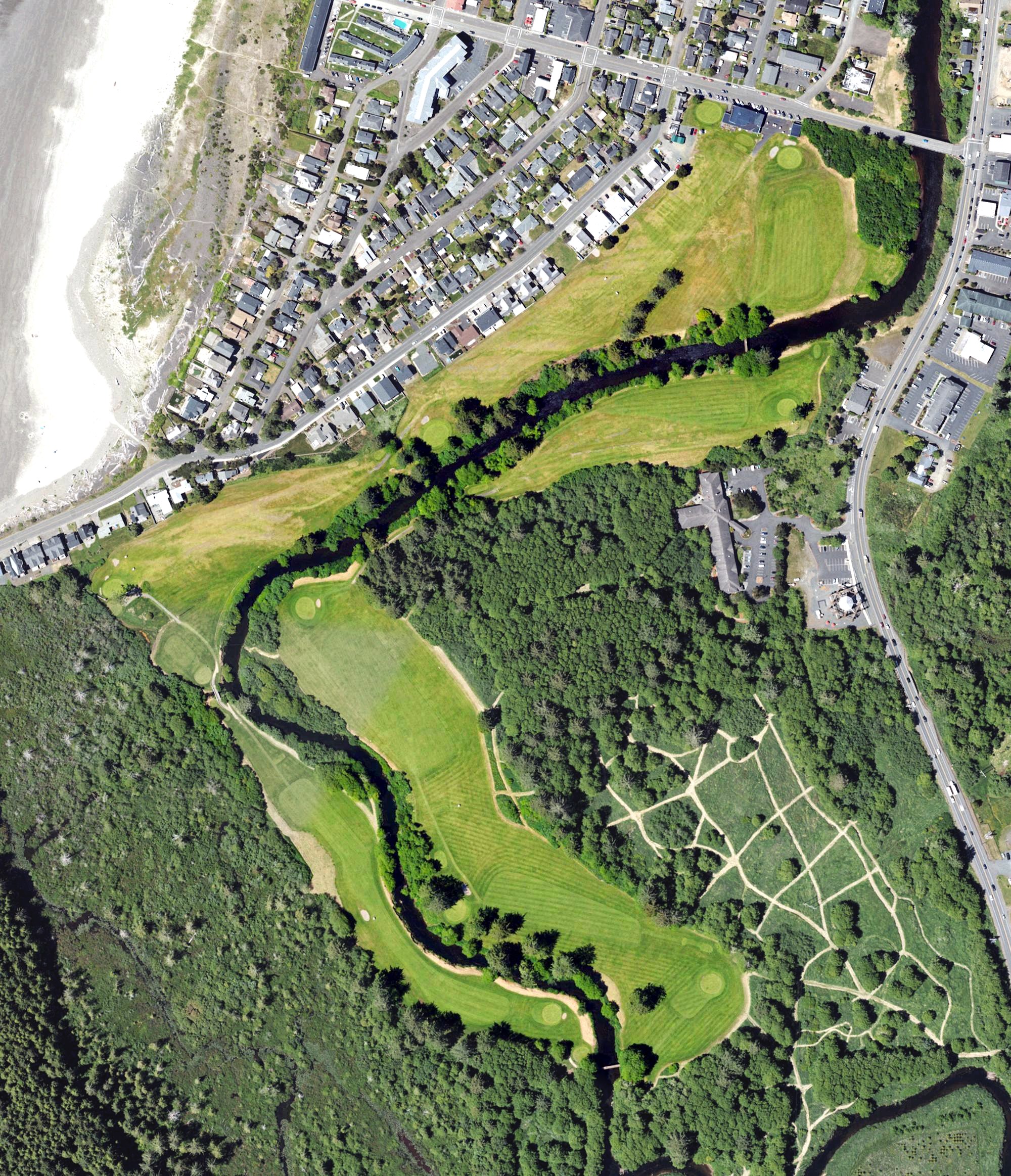Aerial view of Seaside Golf Club, OR