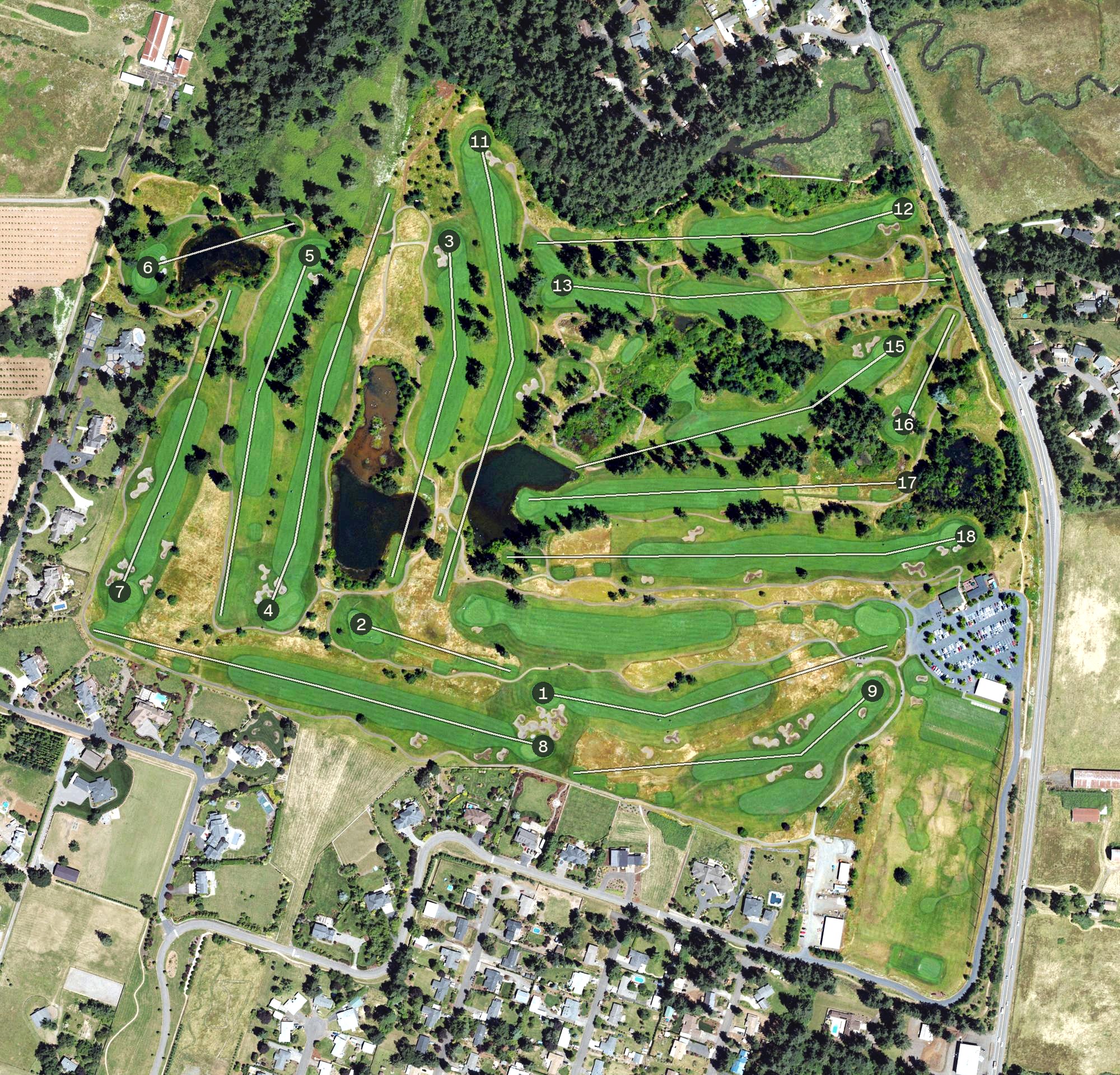 Aerial view of Stone Creek Golf Club, OR