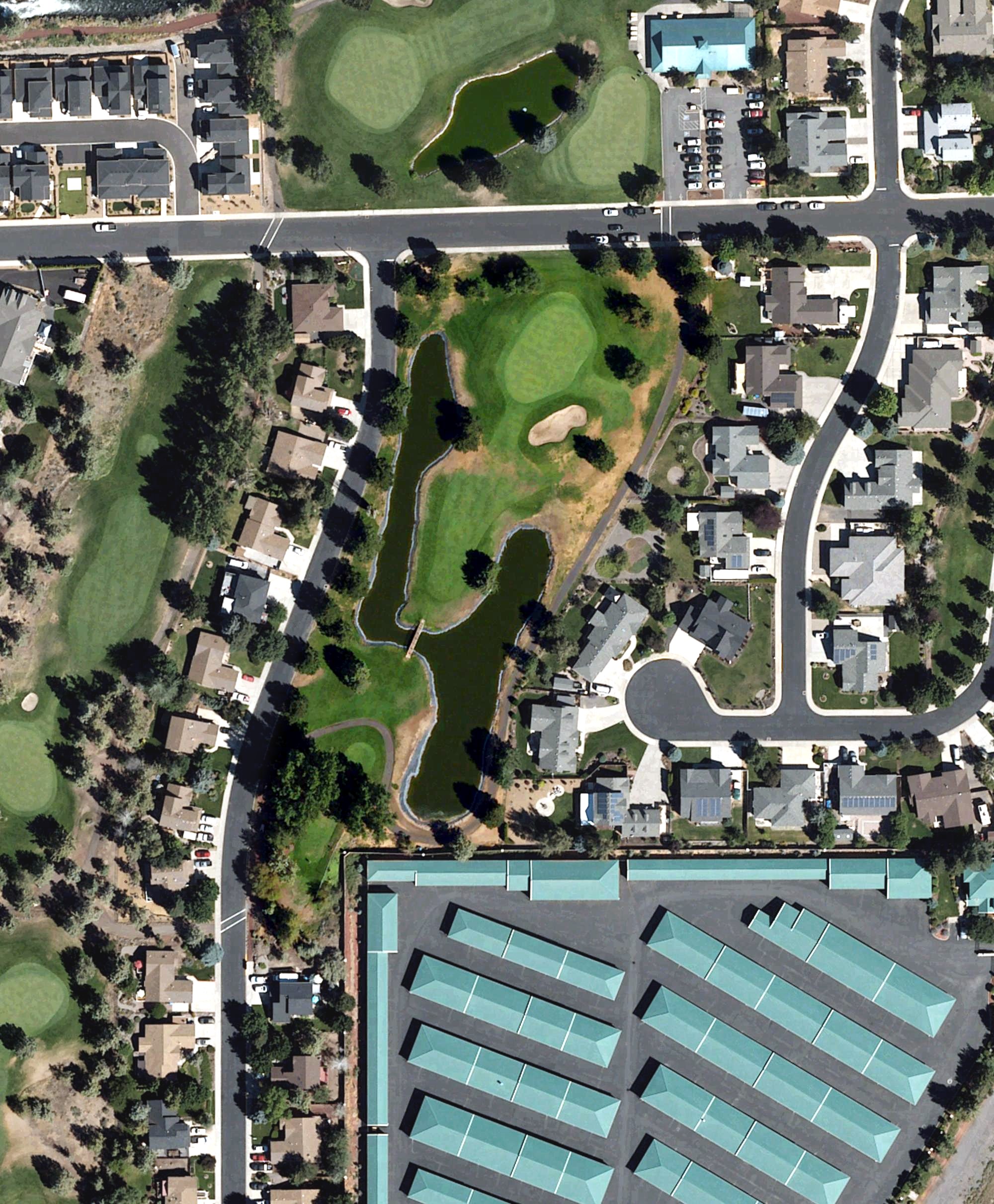 Aerial view of The Greens at Redmond, OR