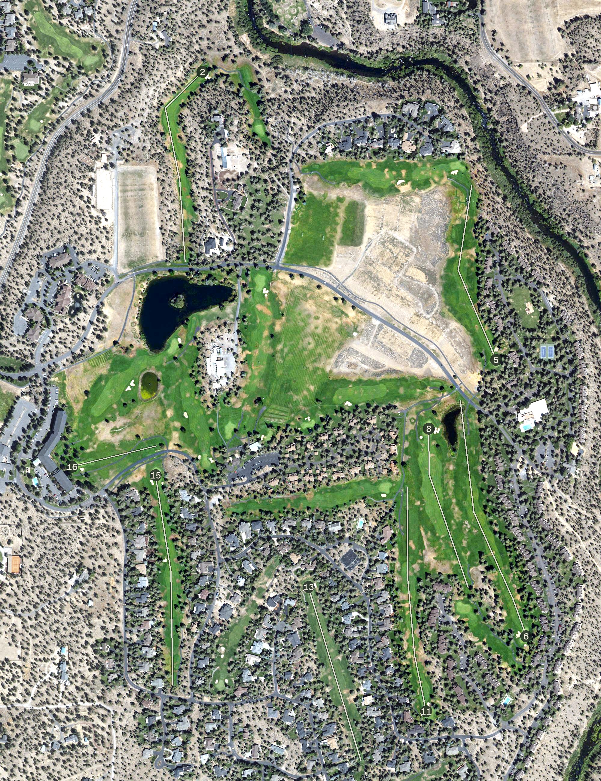 Aerial view of The Resort Course At Eagle Crest, OR