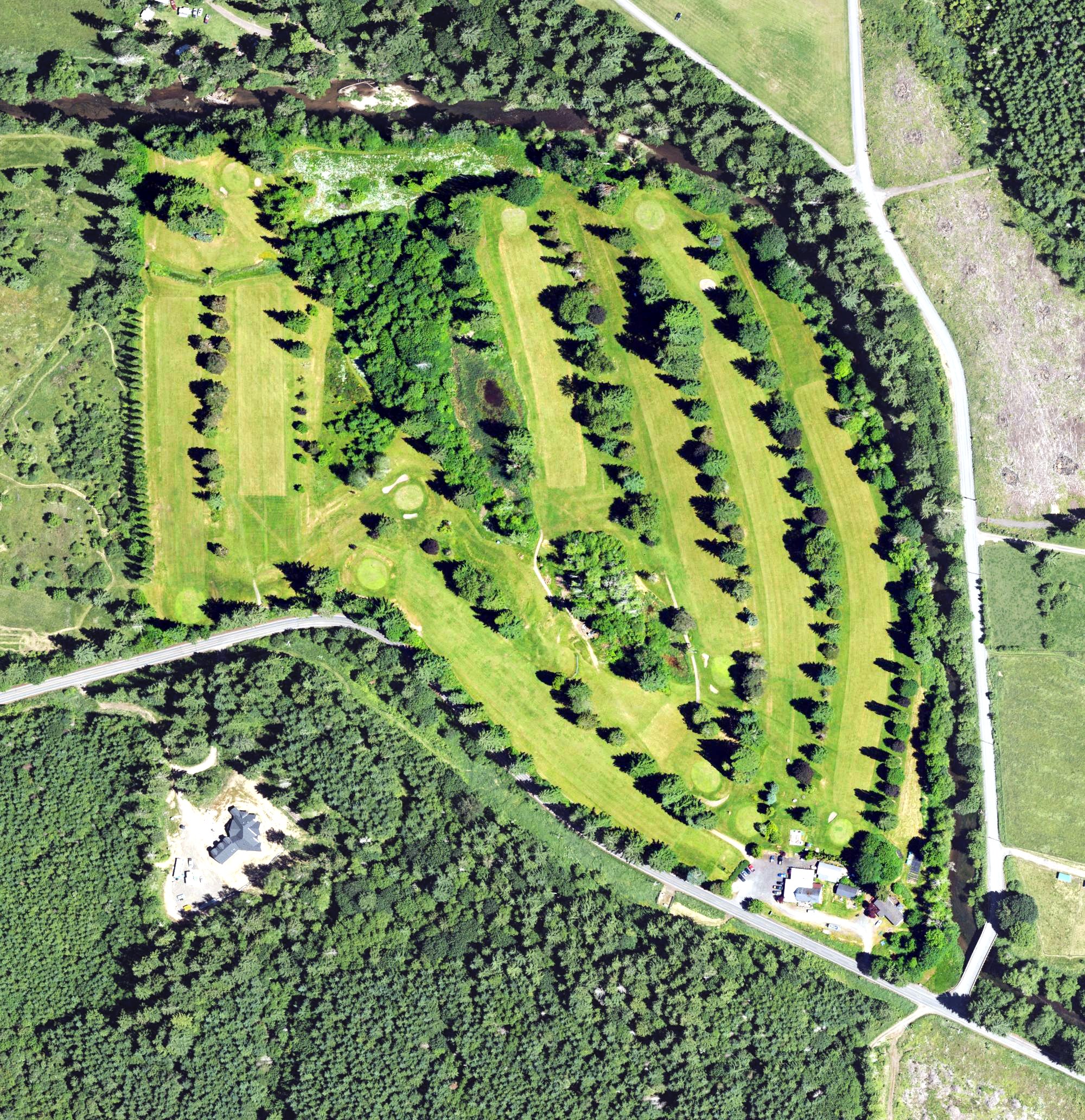 Aerial view of Vernonia Golf Course, OR