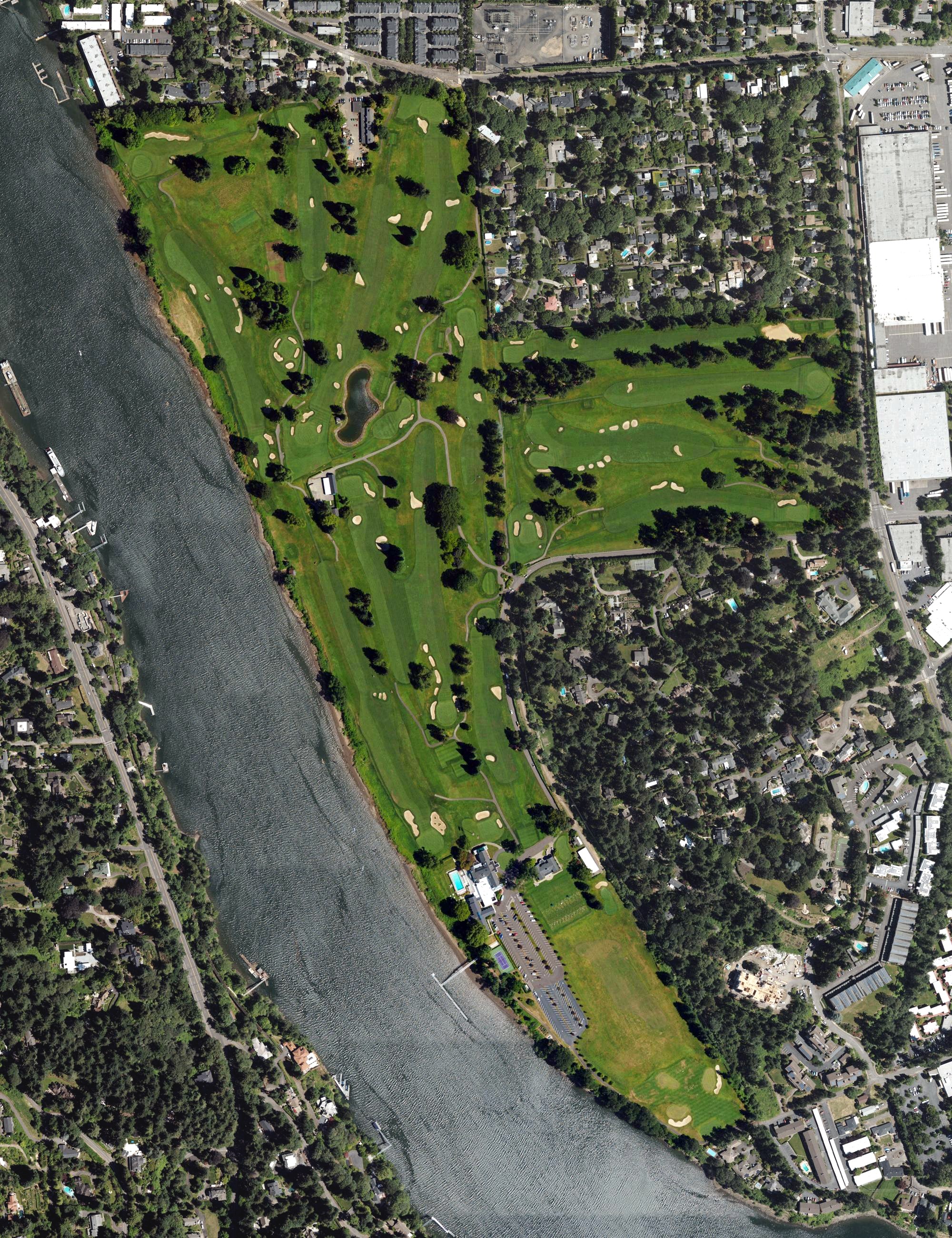 Aerial view of Waverly Country Club, OR