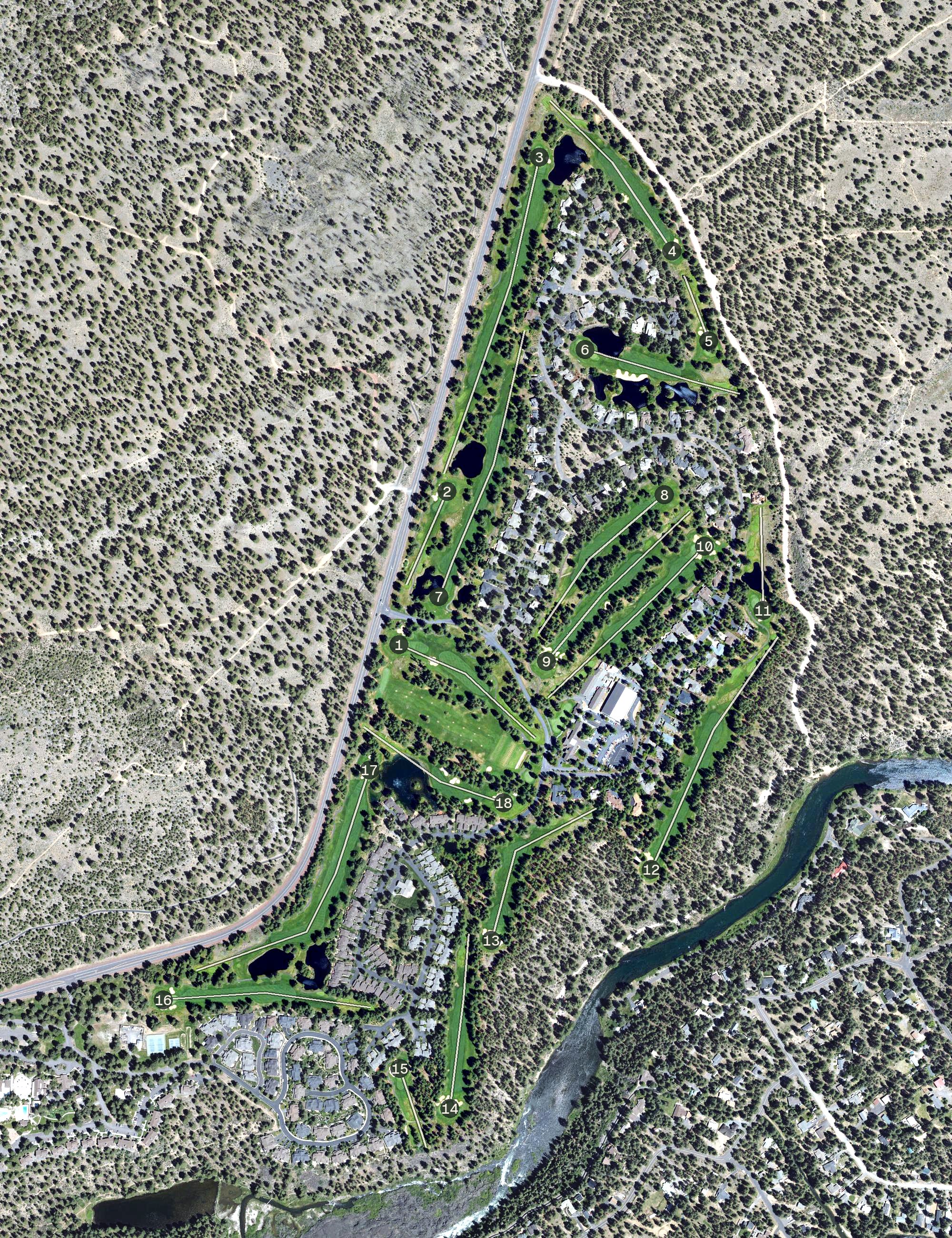 Aerial view of Widgi Creek Golf Course, OR