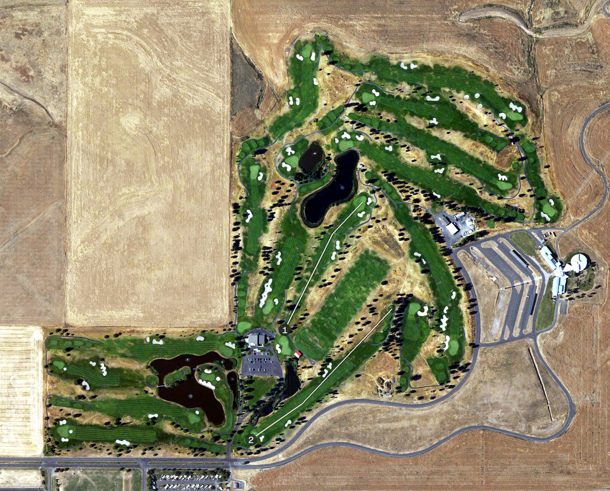 Aerial view of Wildhorse Golf Course, OR