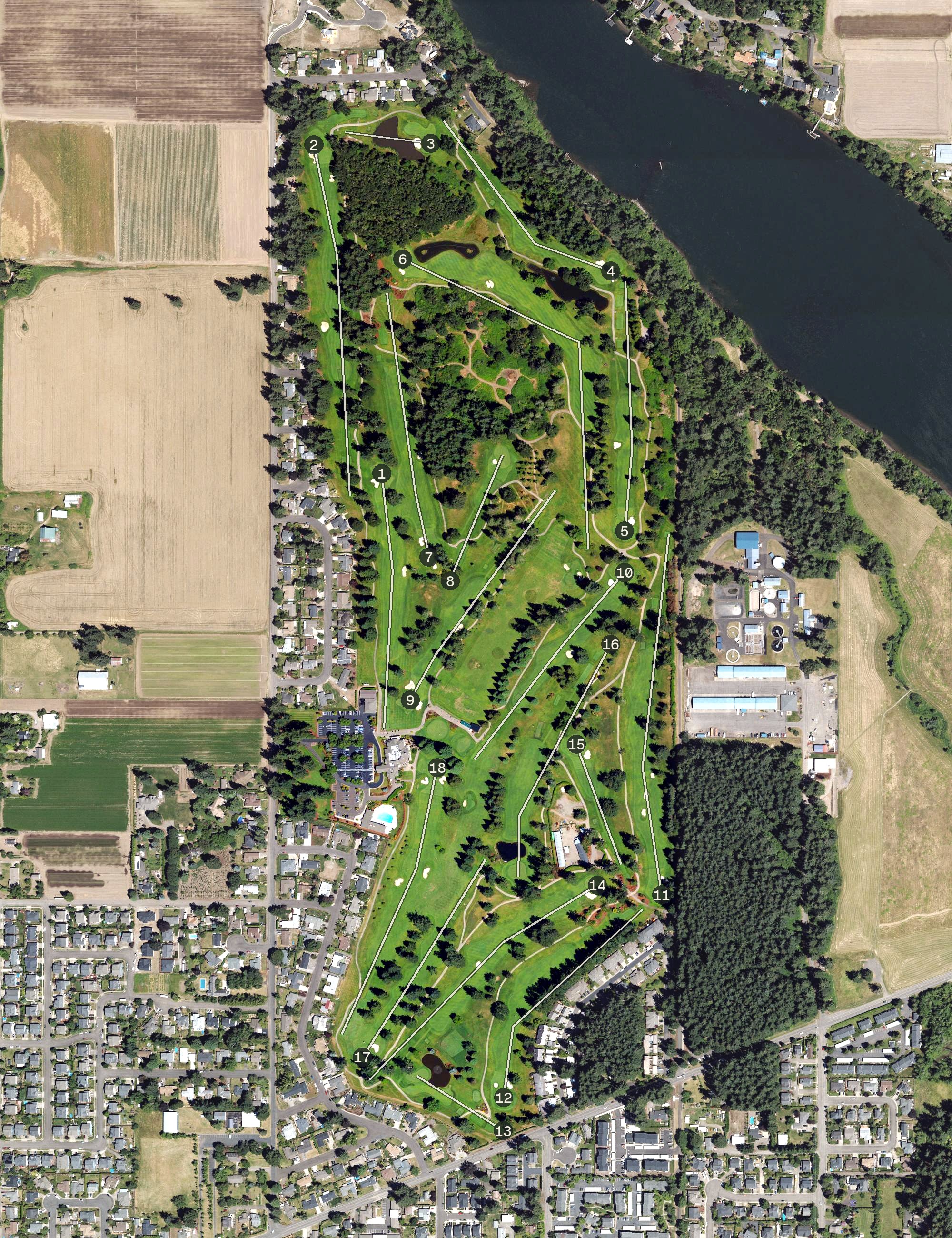 Aerial view of Willamette Valley Country Club, OR
