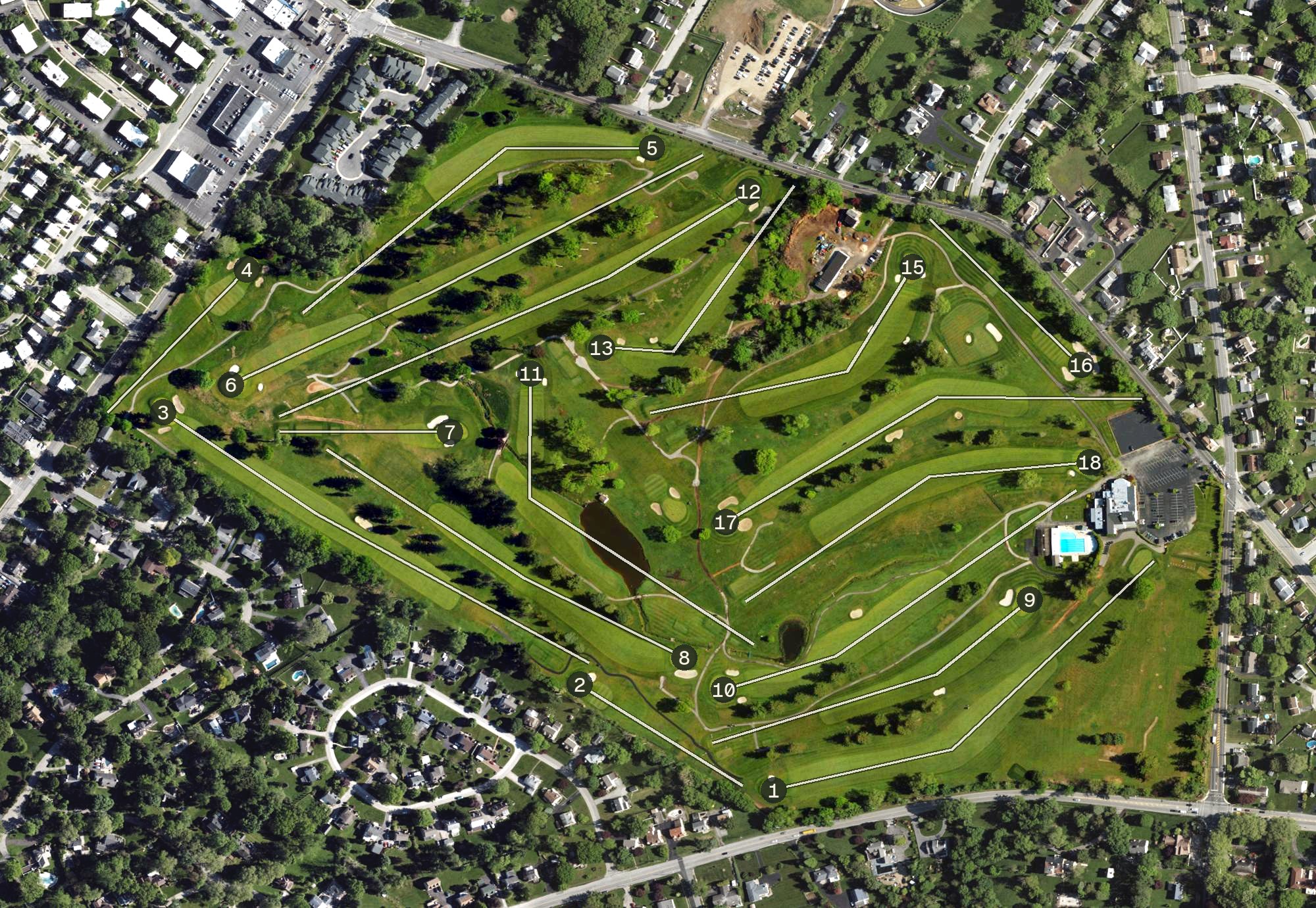 Aerial view of 1912 Club, PA