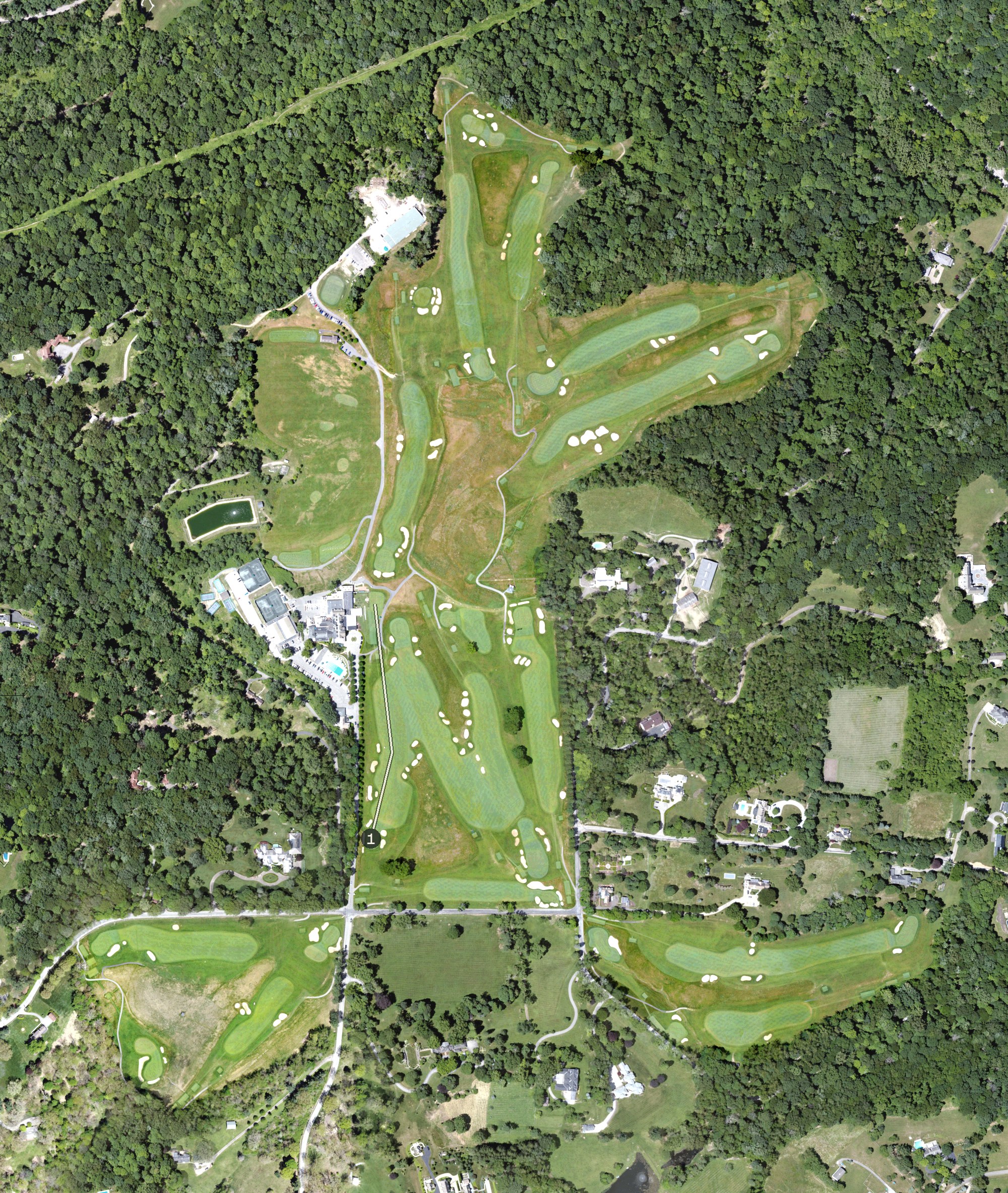 Aerial view of Allegheny Country Club, PA