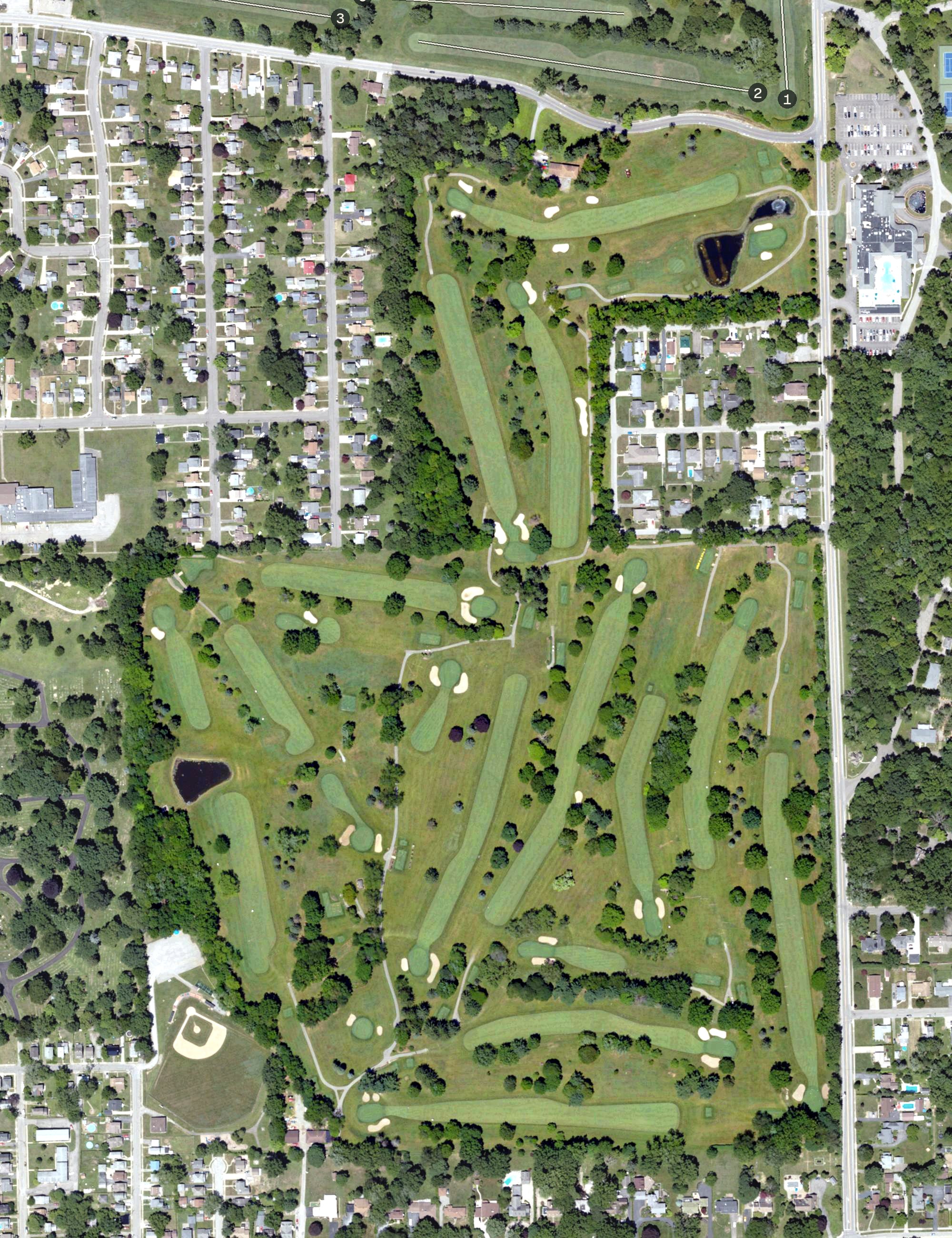 Aerial view of Avalon at Buhl Park, PA