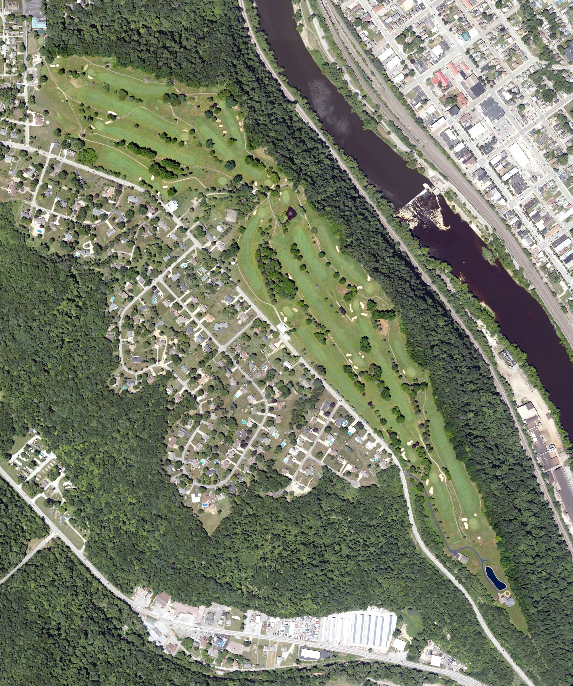Aerial view of Beaver Valley Golf Club, PA