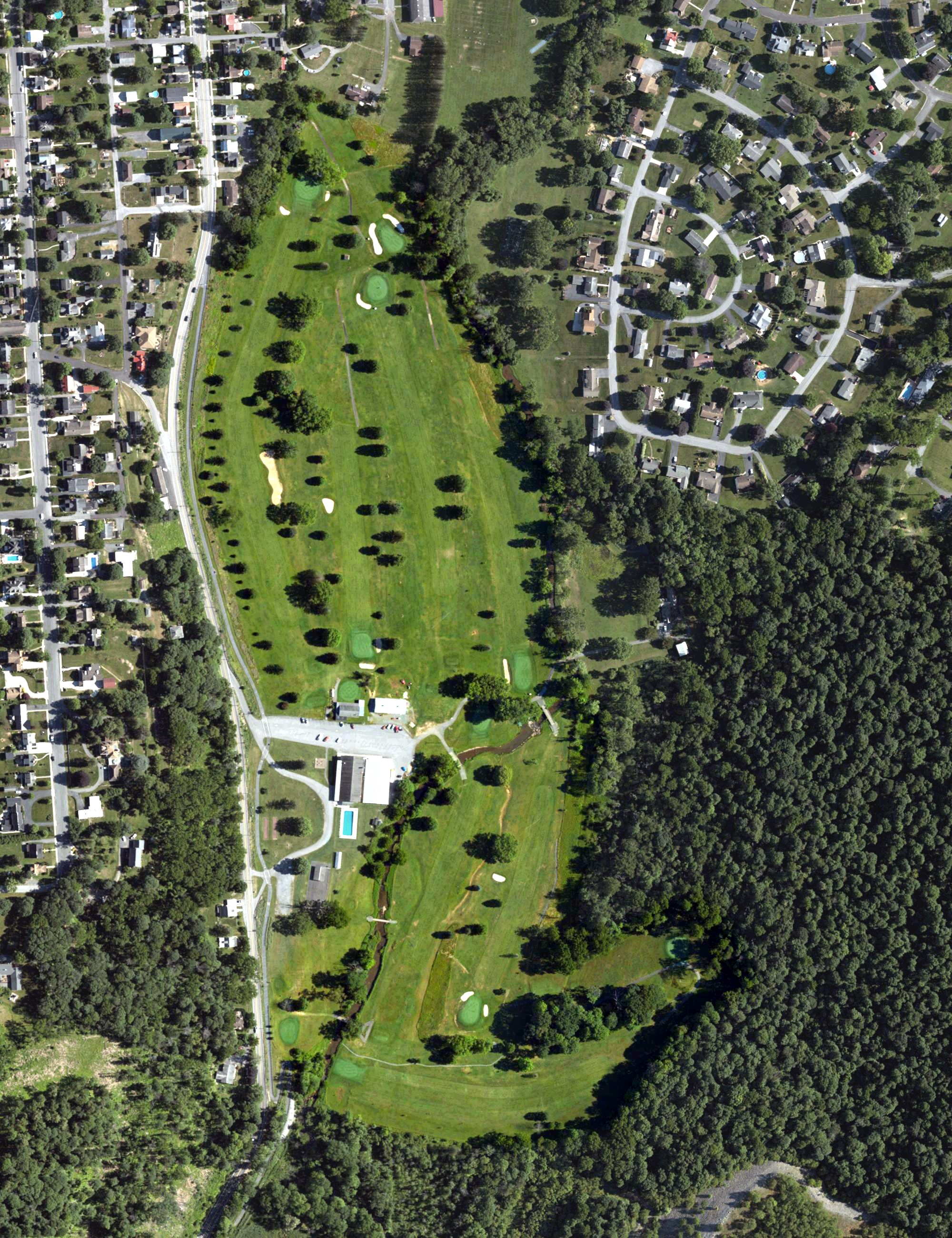 Aerial view of Bedford Elks Golf Course, PA