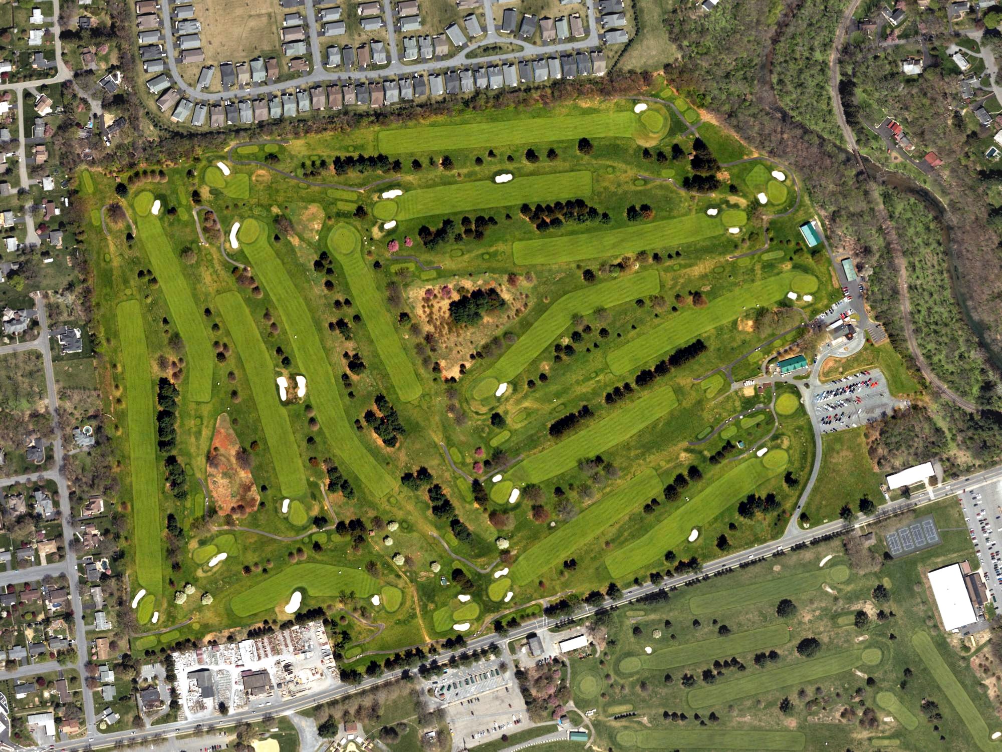 Aerial view of Bethlehem Golf Club - 18 Hole Monocacy Course, PA