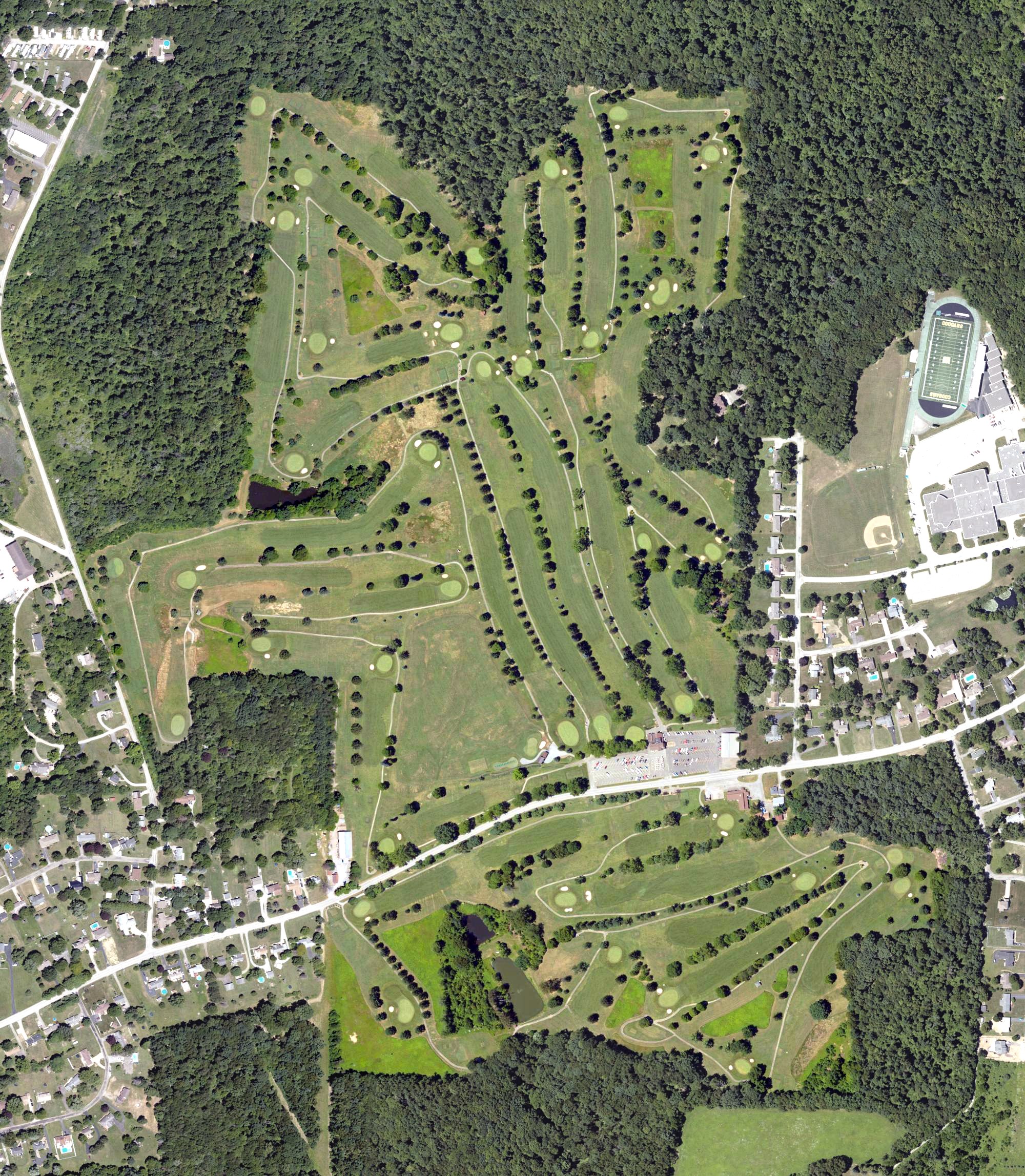 Aerial view of Black Hawk Golf Course, PA
