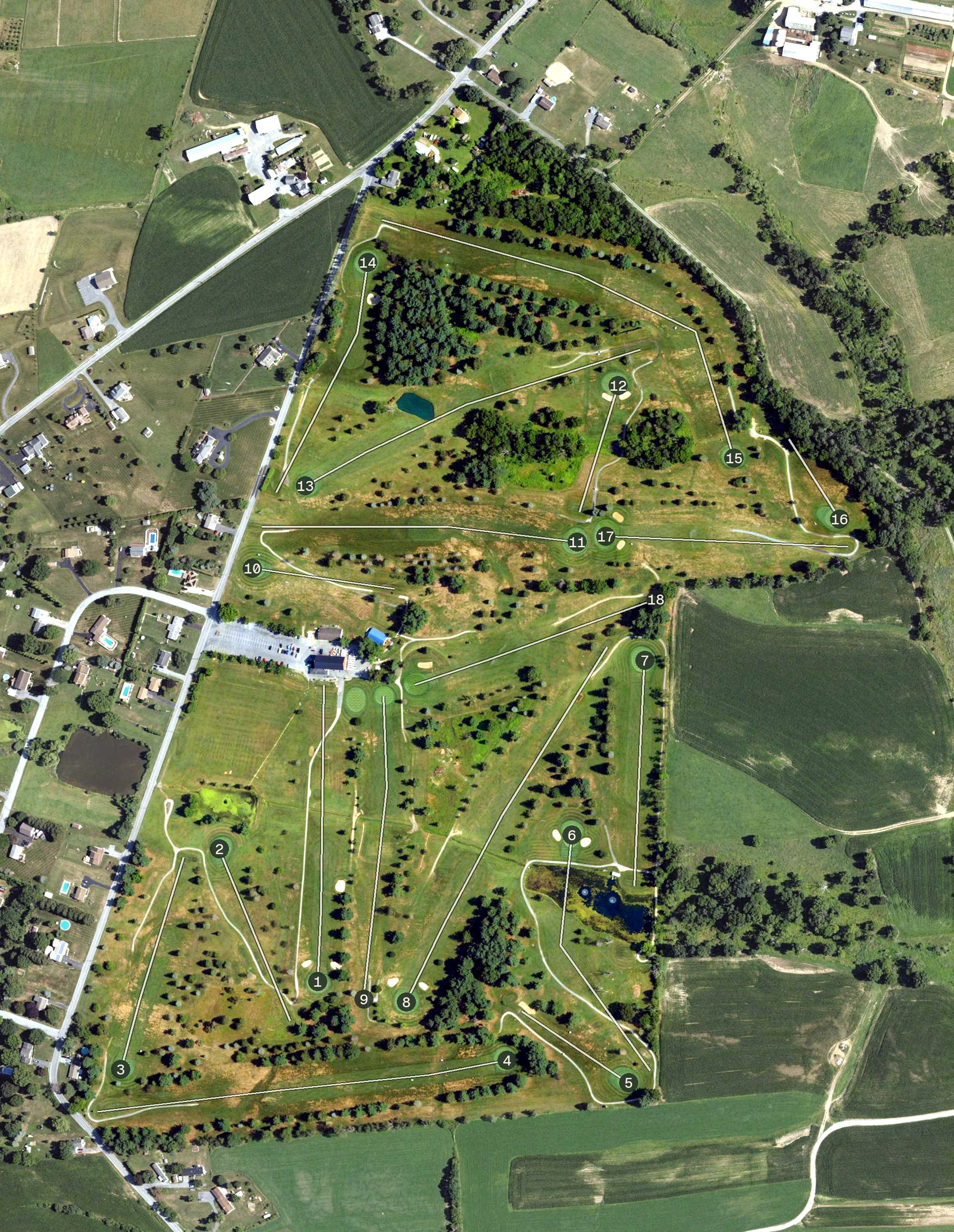 Aerial view of Blue Mountain Golf Course, PA