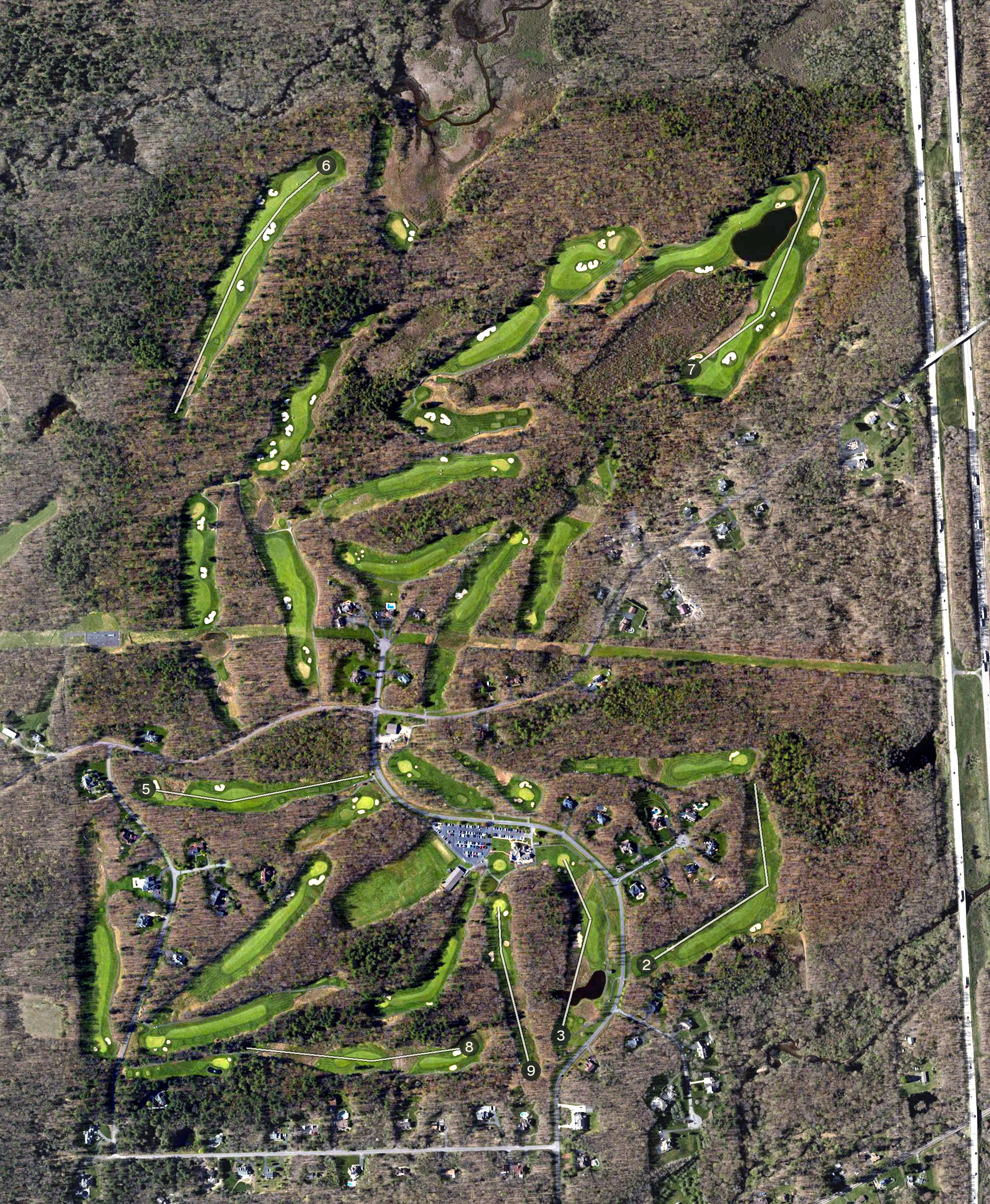 Aerial view of Blue Ridge Trail Golf Club, PA