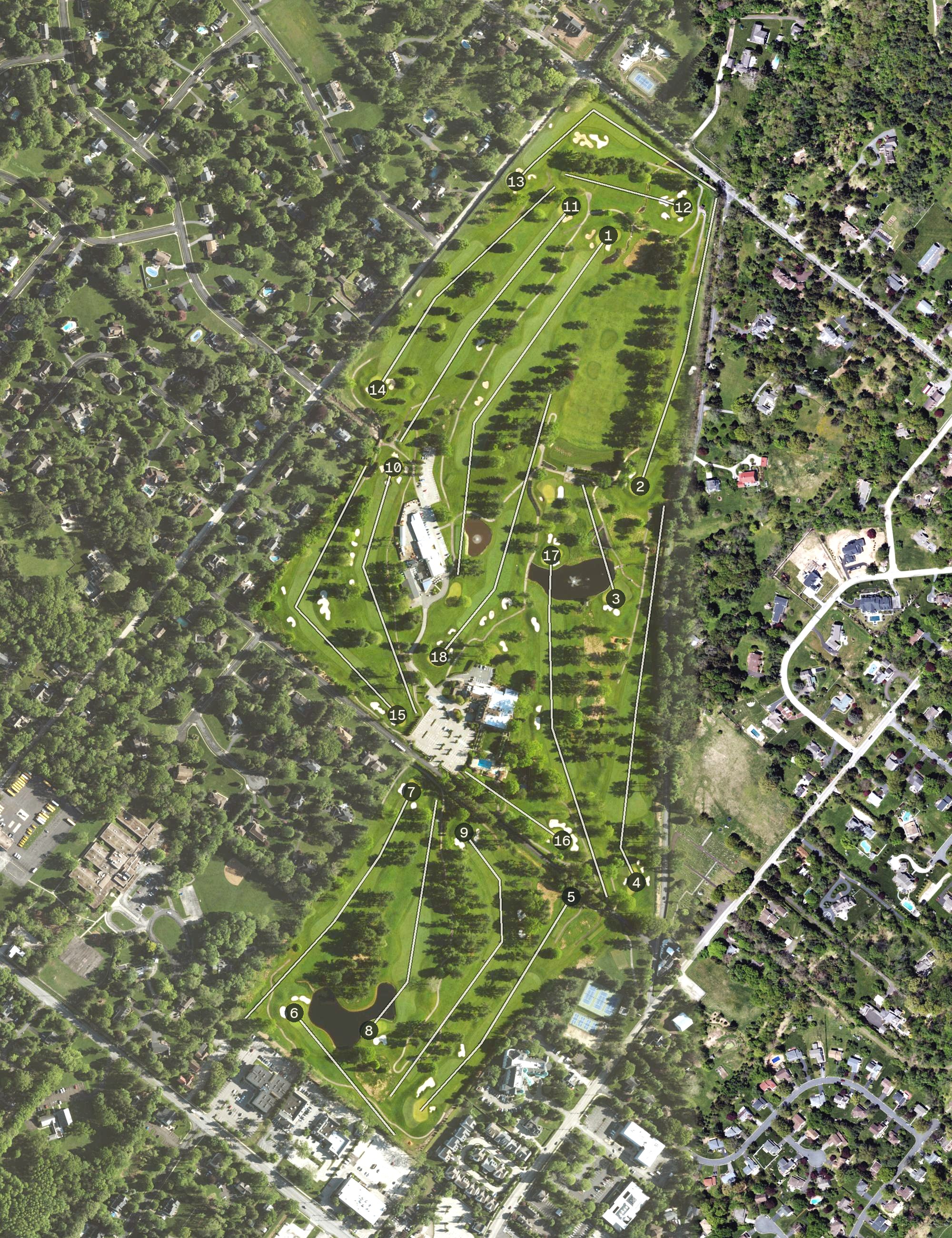 Aerial view of Bluestone Country Club, PA