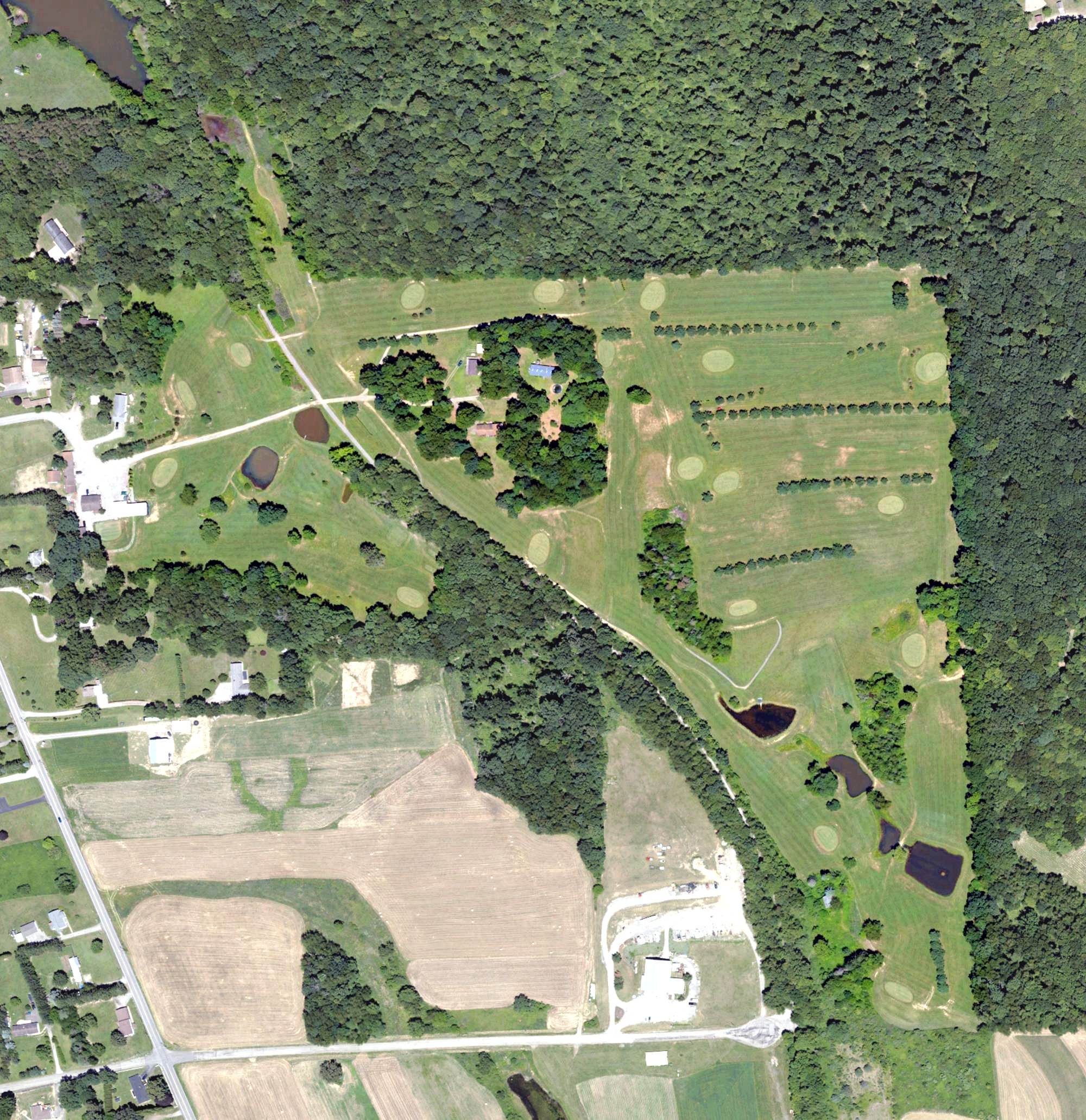 Aerial view of Bonniebrook Clubhouse Golf Course, PA