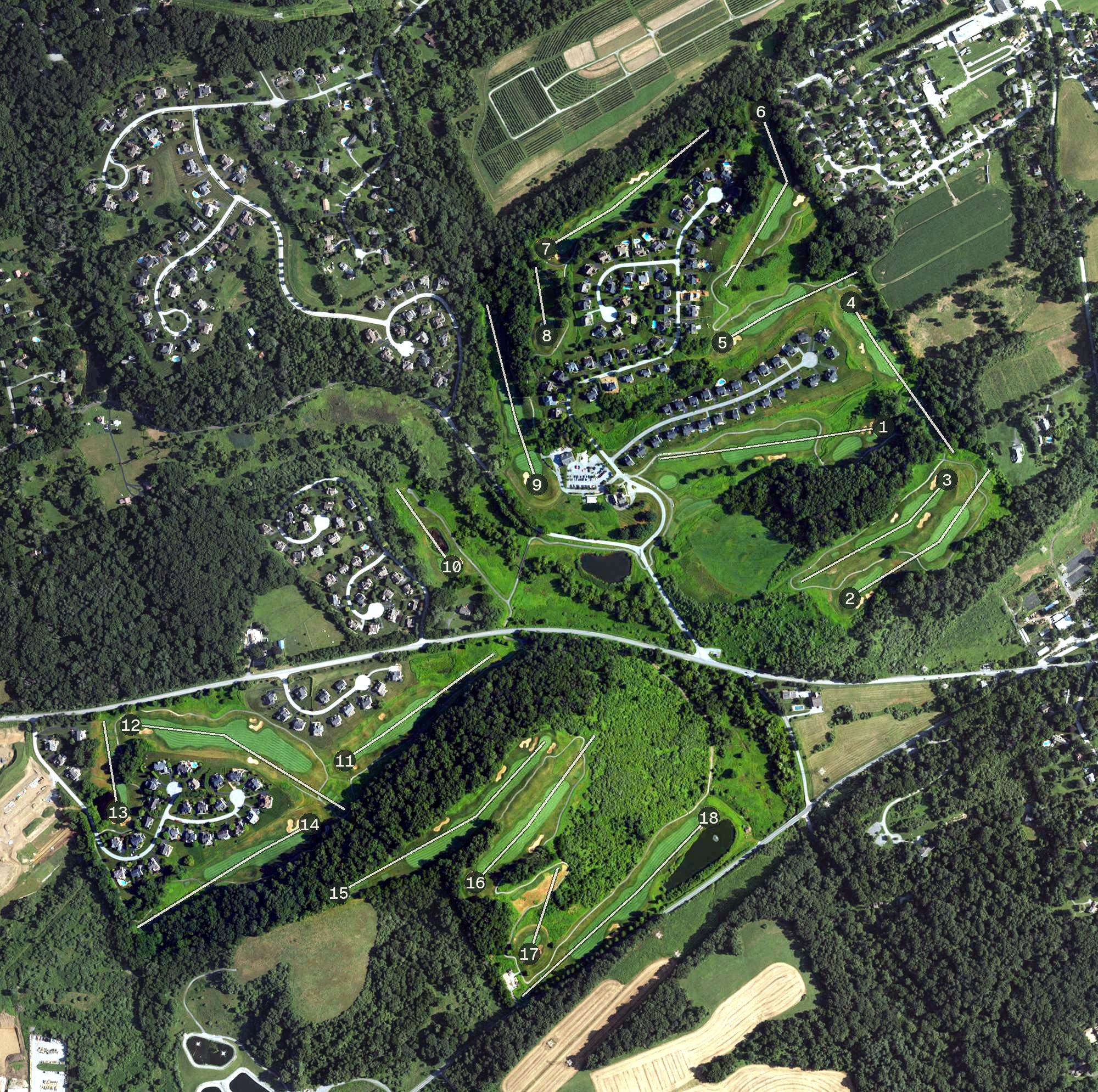 Aerial view of Broad Run Golfer's Club, PA