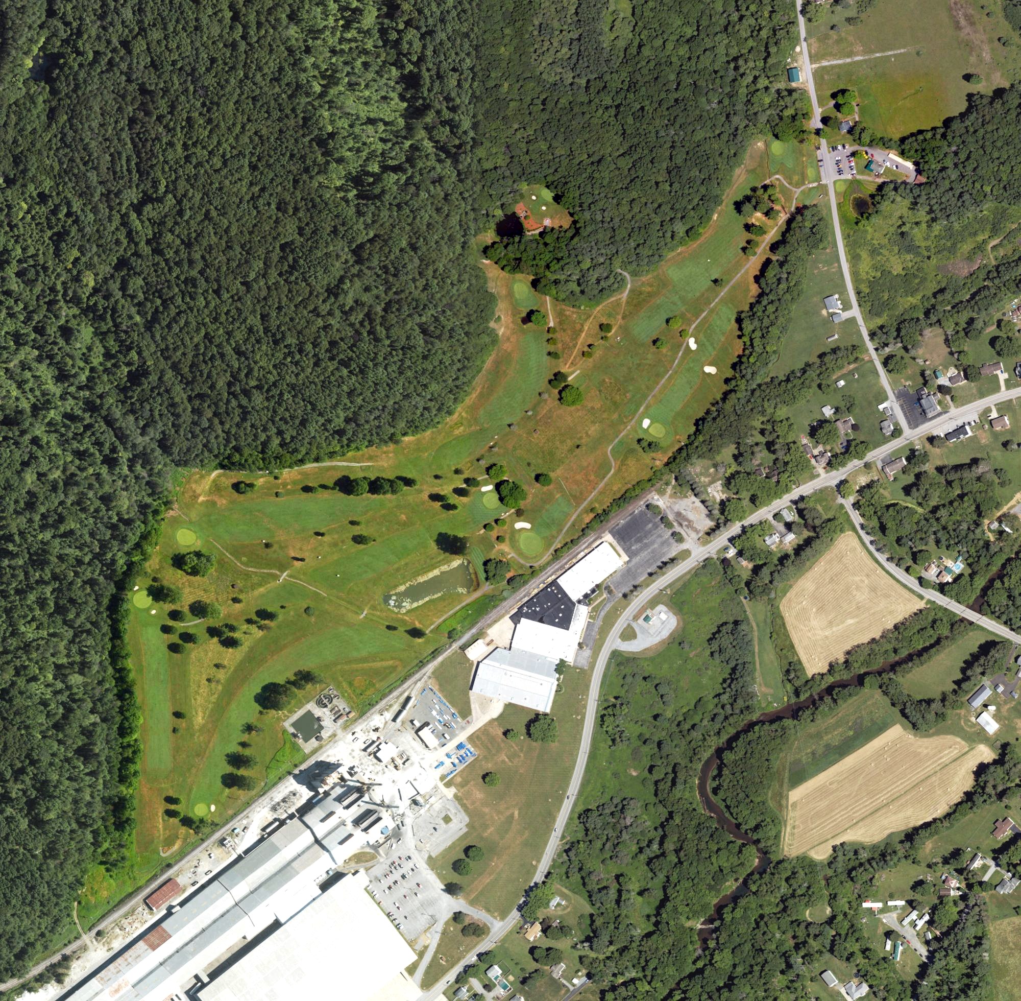 Aerial view of Brockway Golf Course, PA