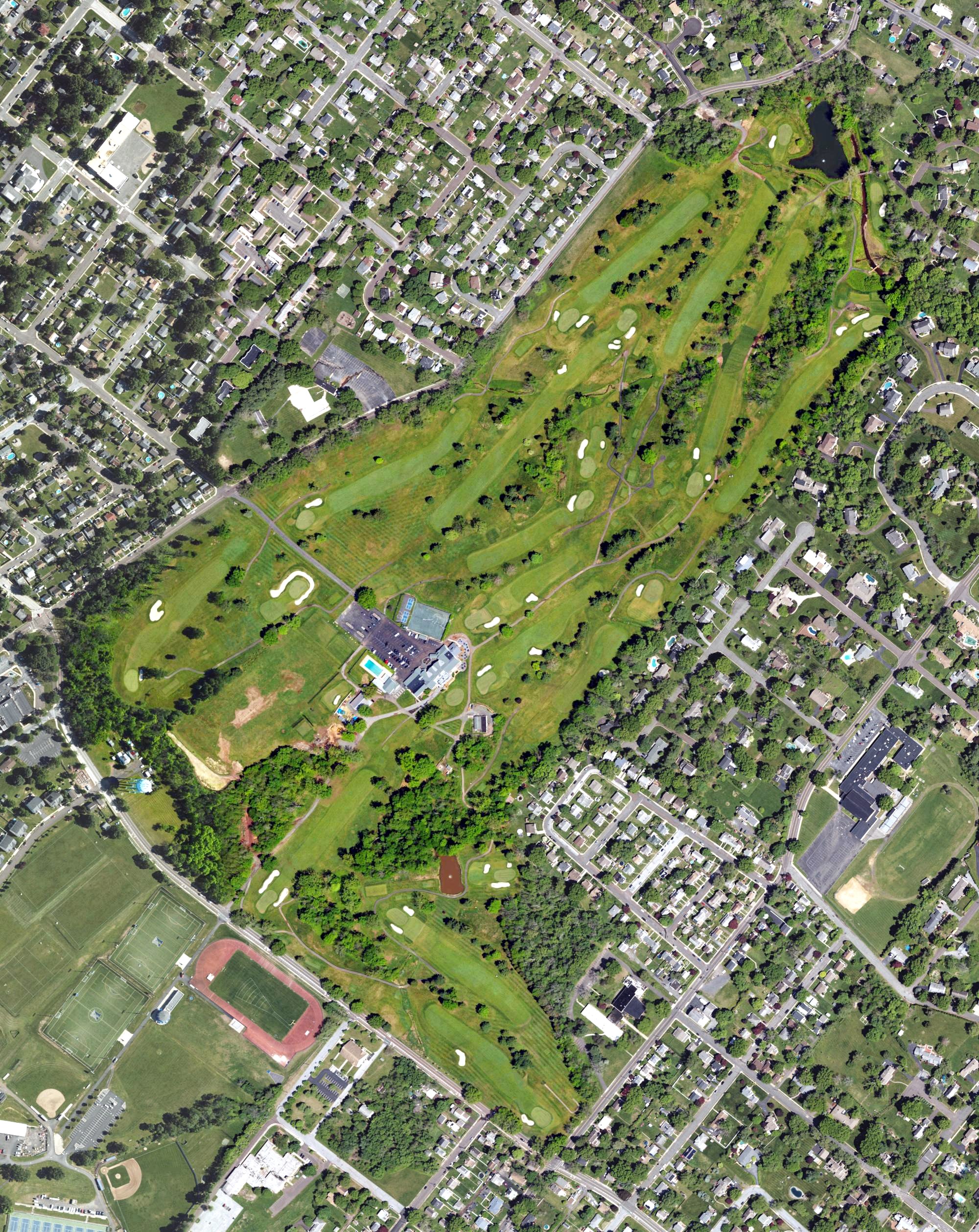 Aerial view of Brookside Country Club, PA