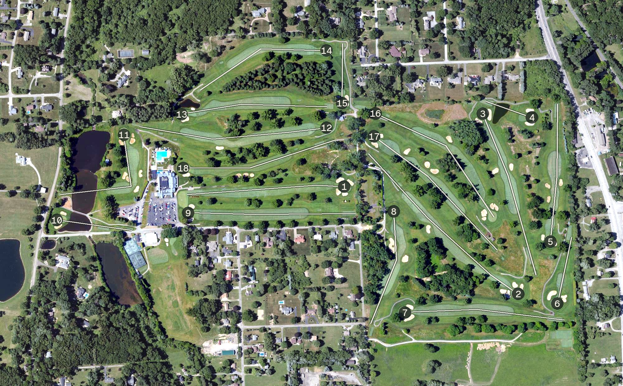Aerial view of Butler Country Club, PA