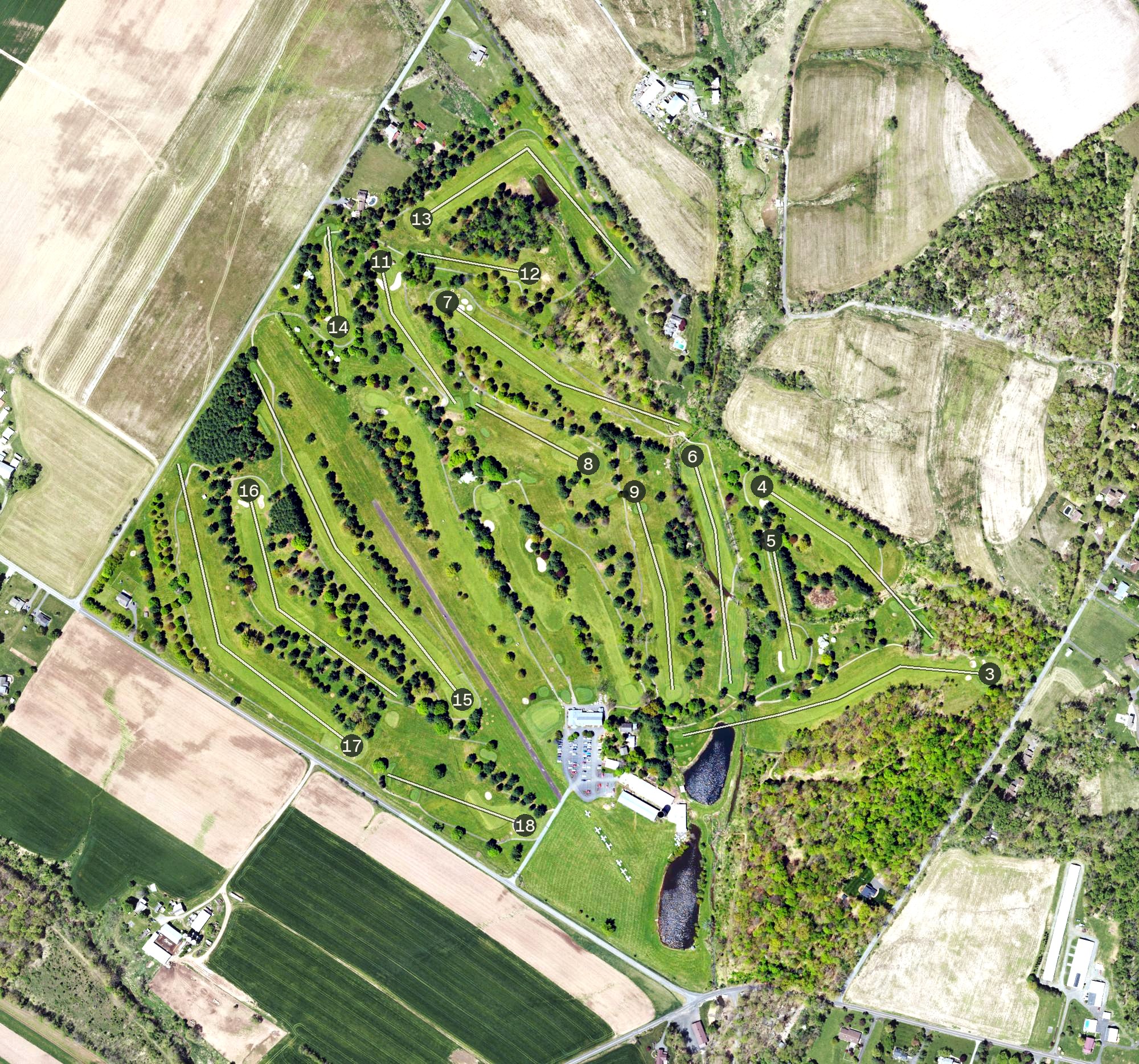 Aerial view of Butter Valley Golf Course, PA