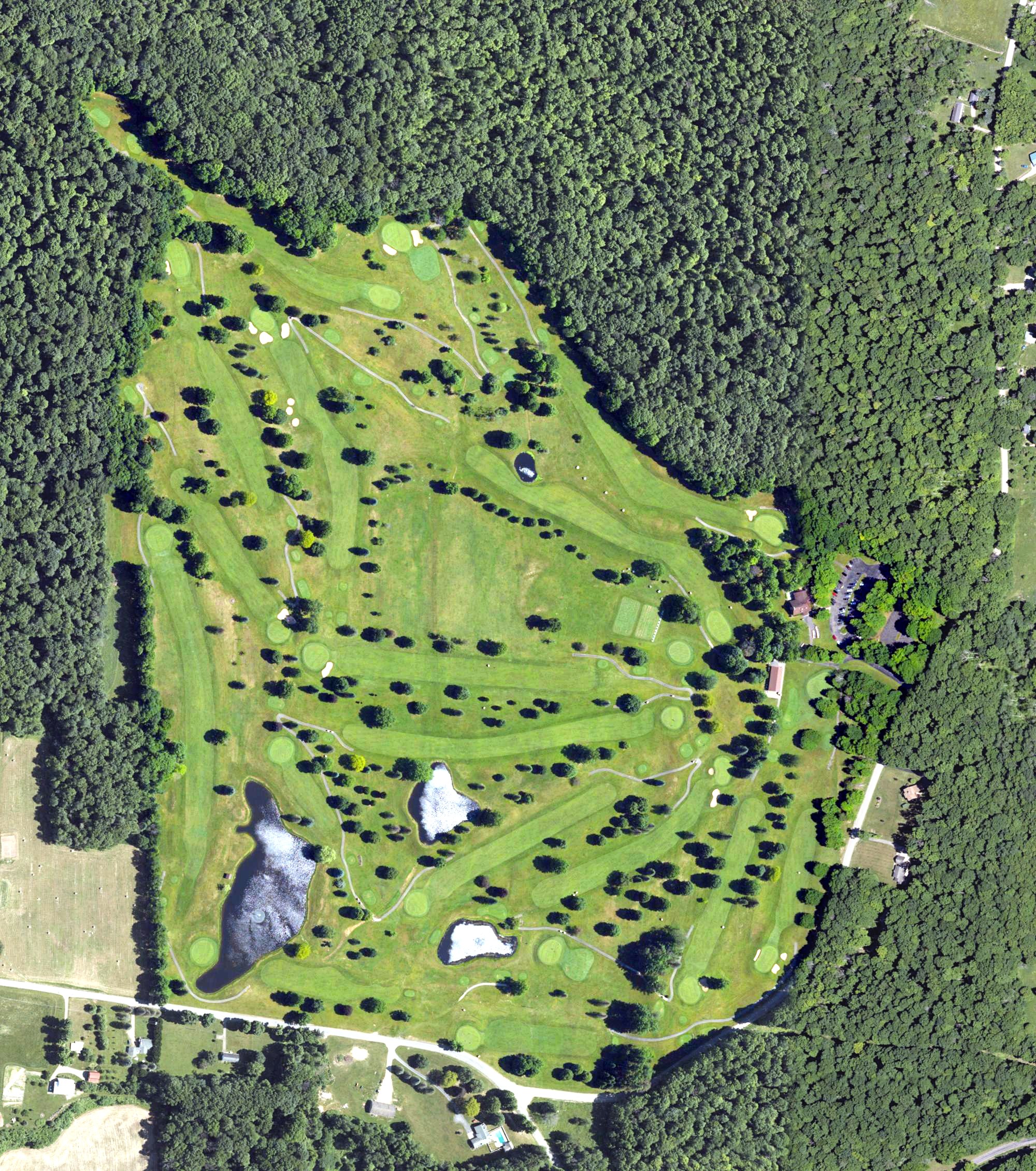 Aerial view of Cable Hollow Golf Course, PA