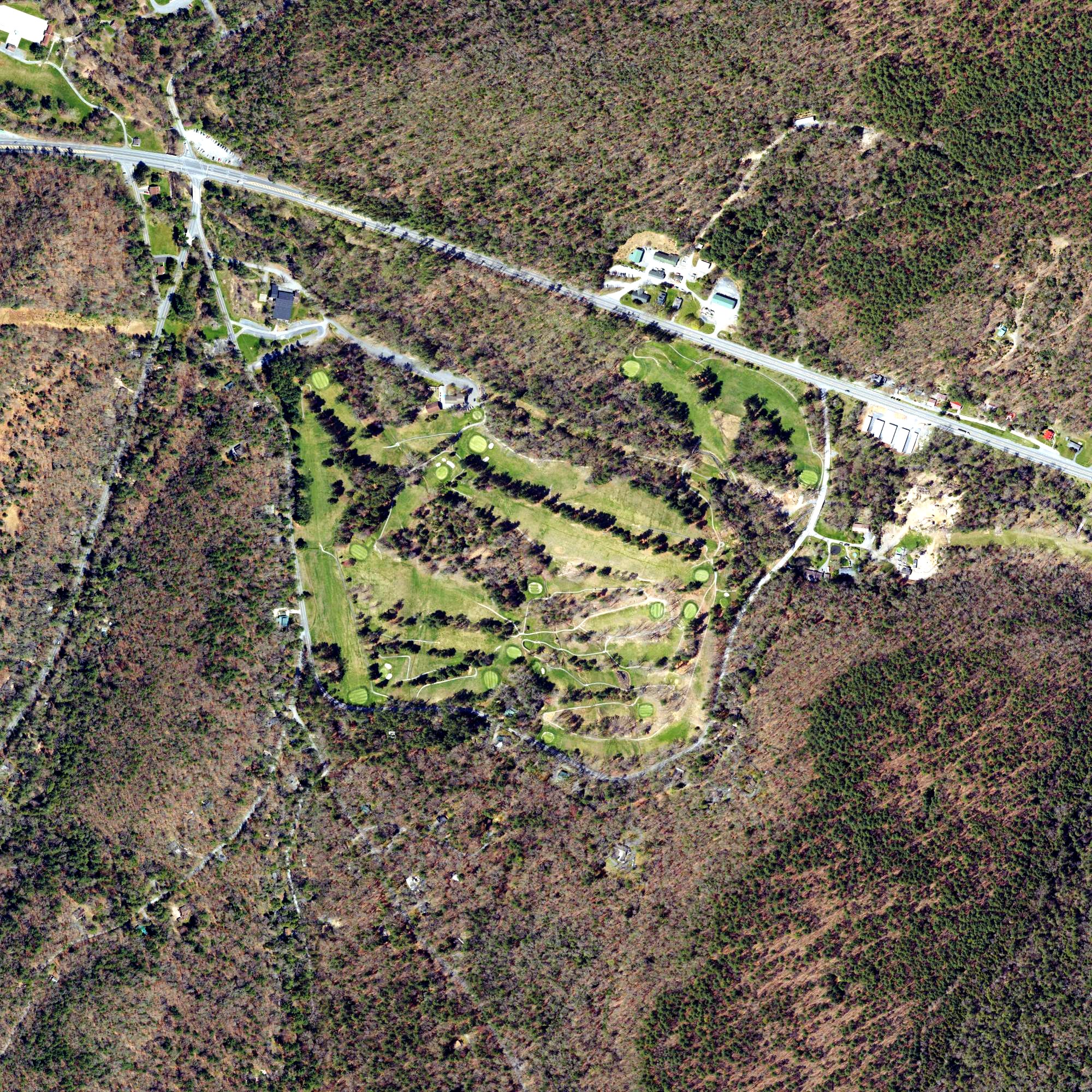 Aerial view of Caledonia Golf Club, PA