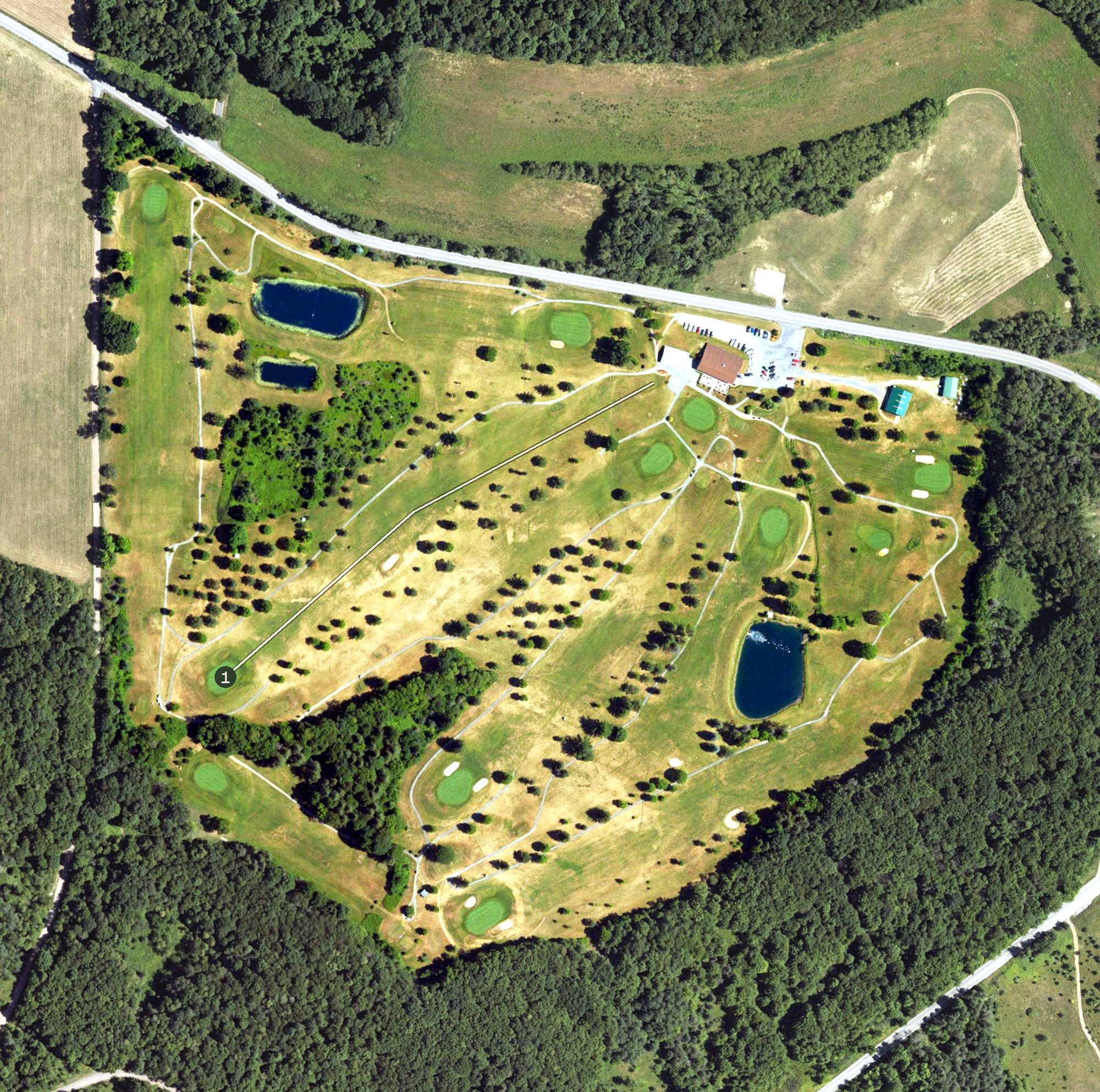 Aerial view of Cambrian Hills Golf Course, PA