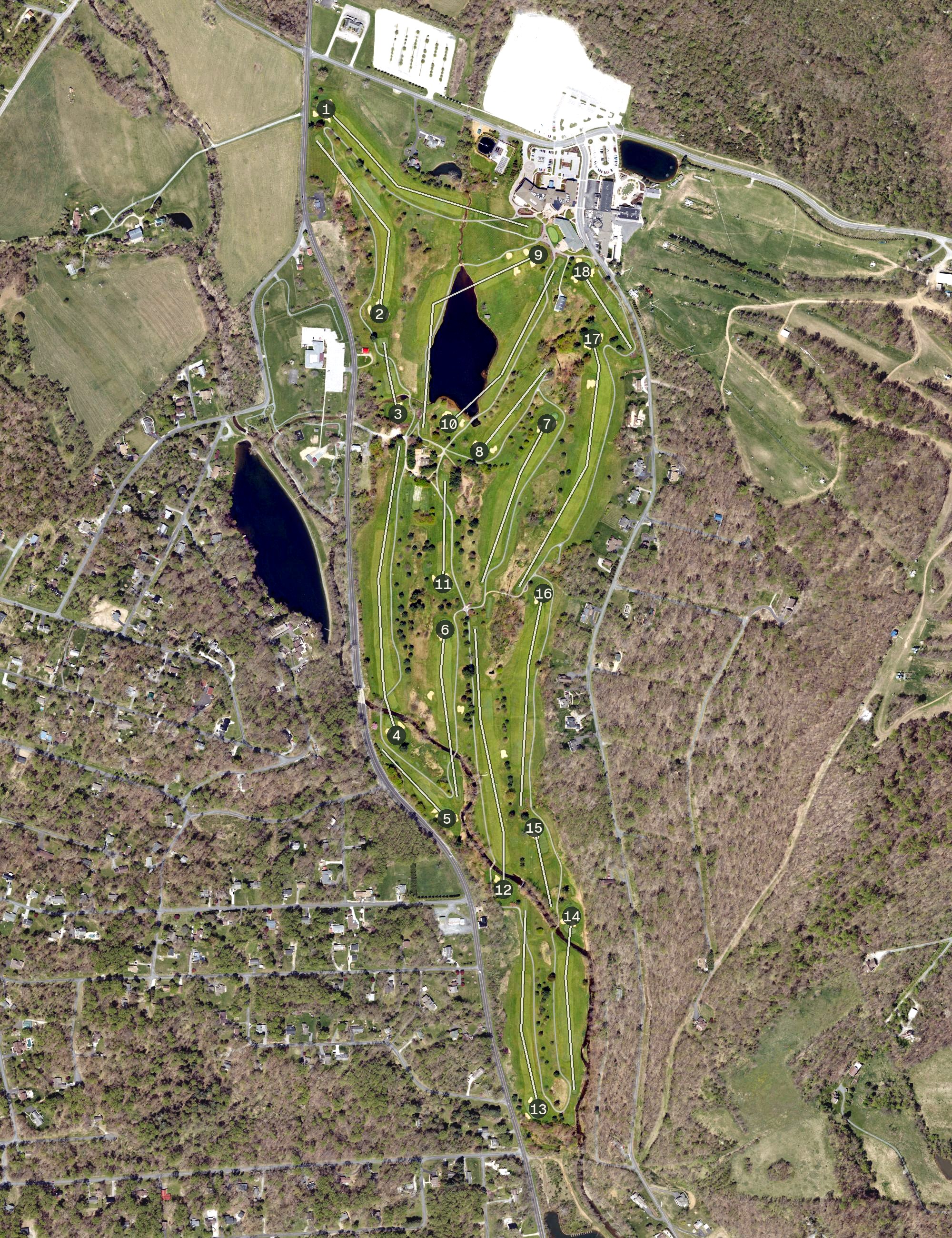 Aerial view of Carroll Valley Golf Resort, PA