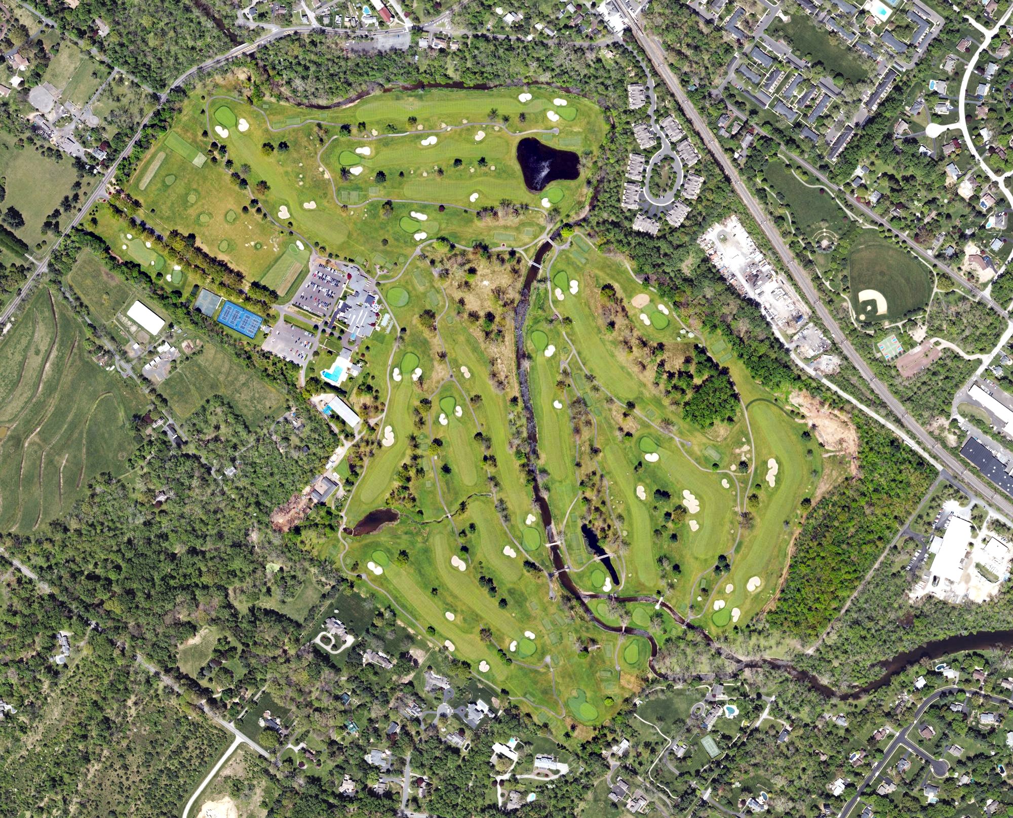 Aerial view of Cedarbrook Country Club, PA