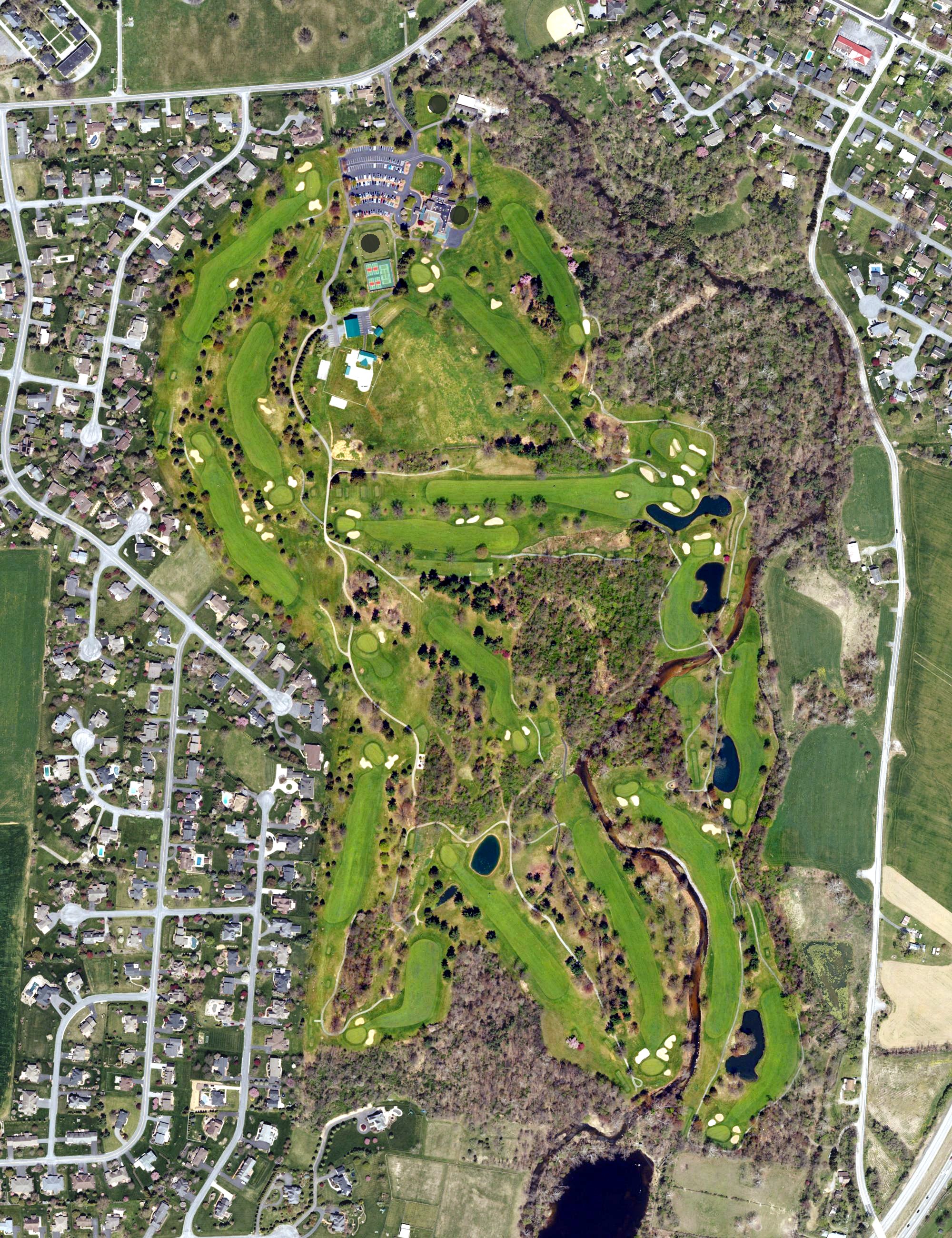 Aerial view of Chambersburg Country Club, PA