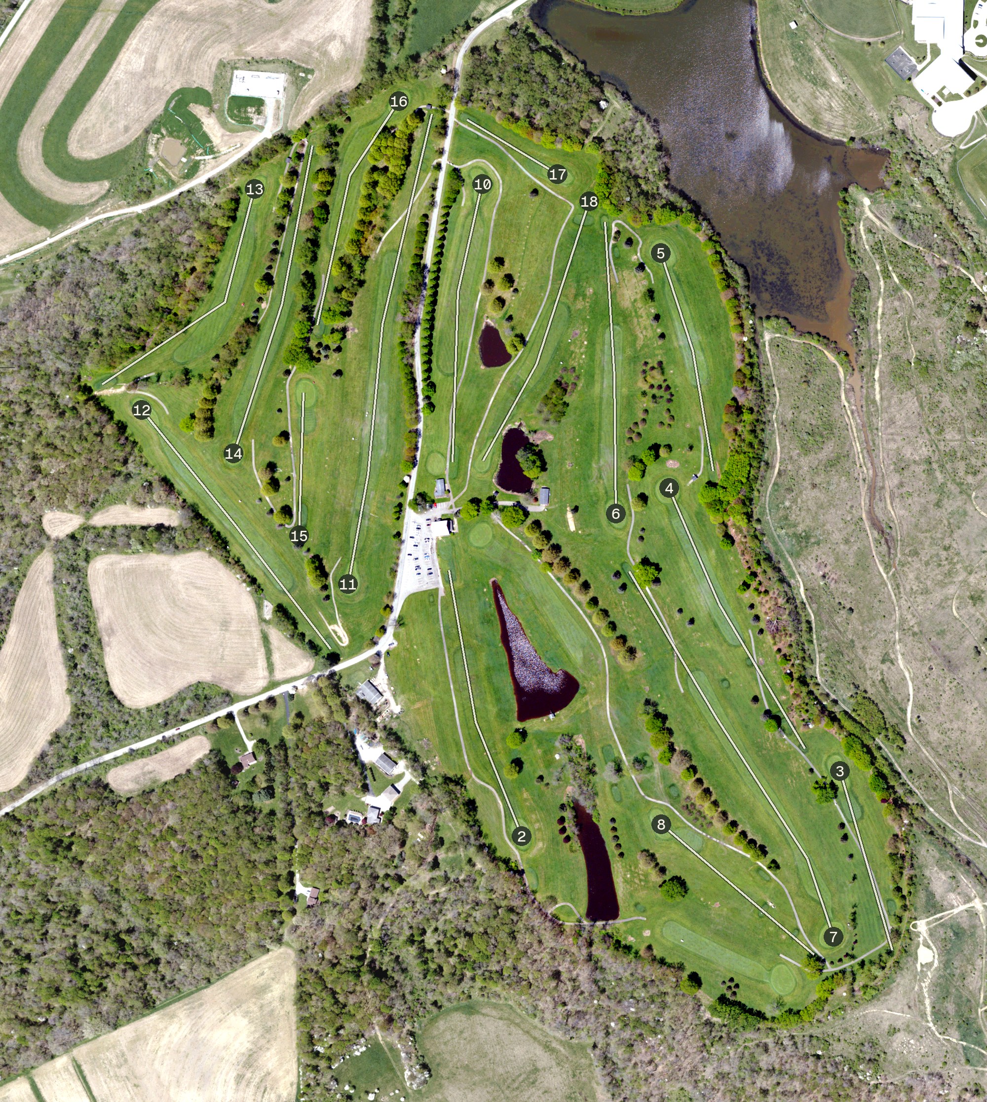 Aerial view of Chippewa Golf Club, PA
