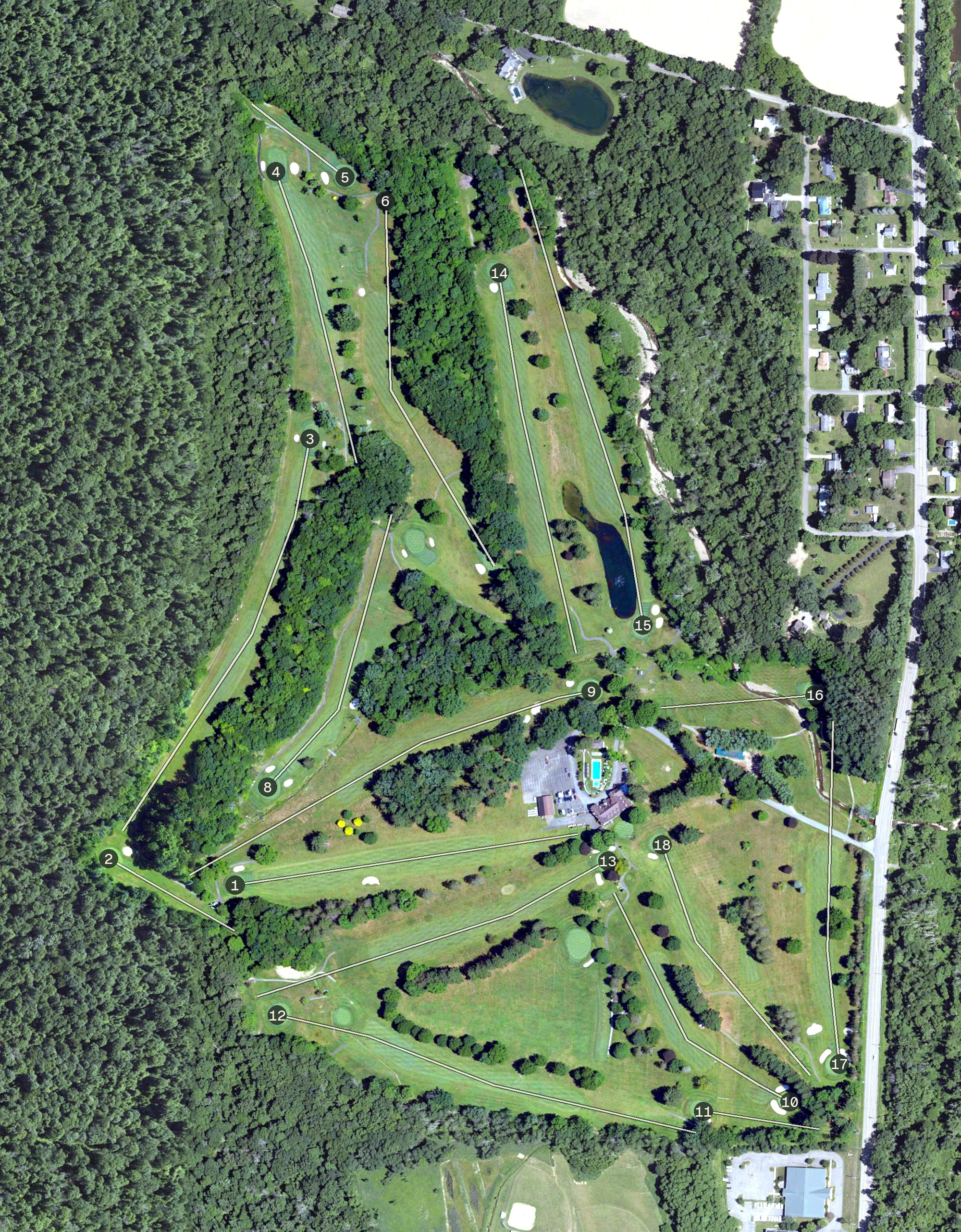 Aerial view of Conewango Valley Country Club, PA
