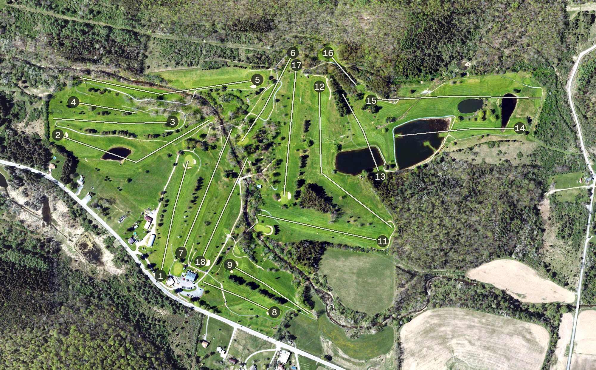 Aerial view of Corey Creek Golf Club, PA