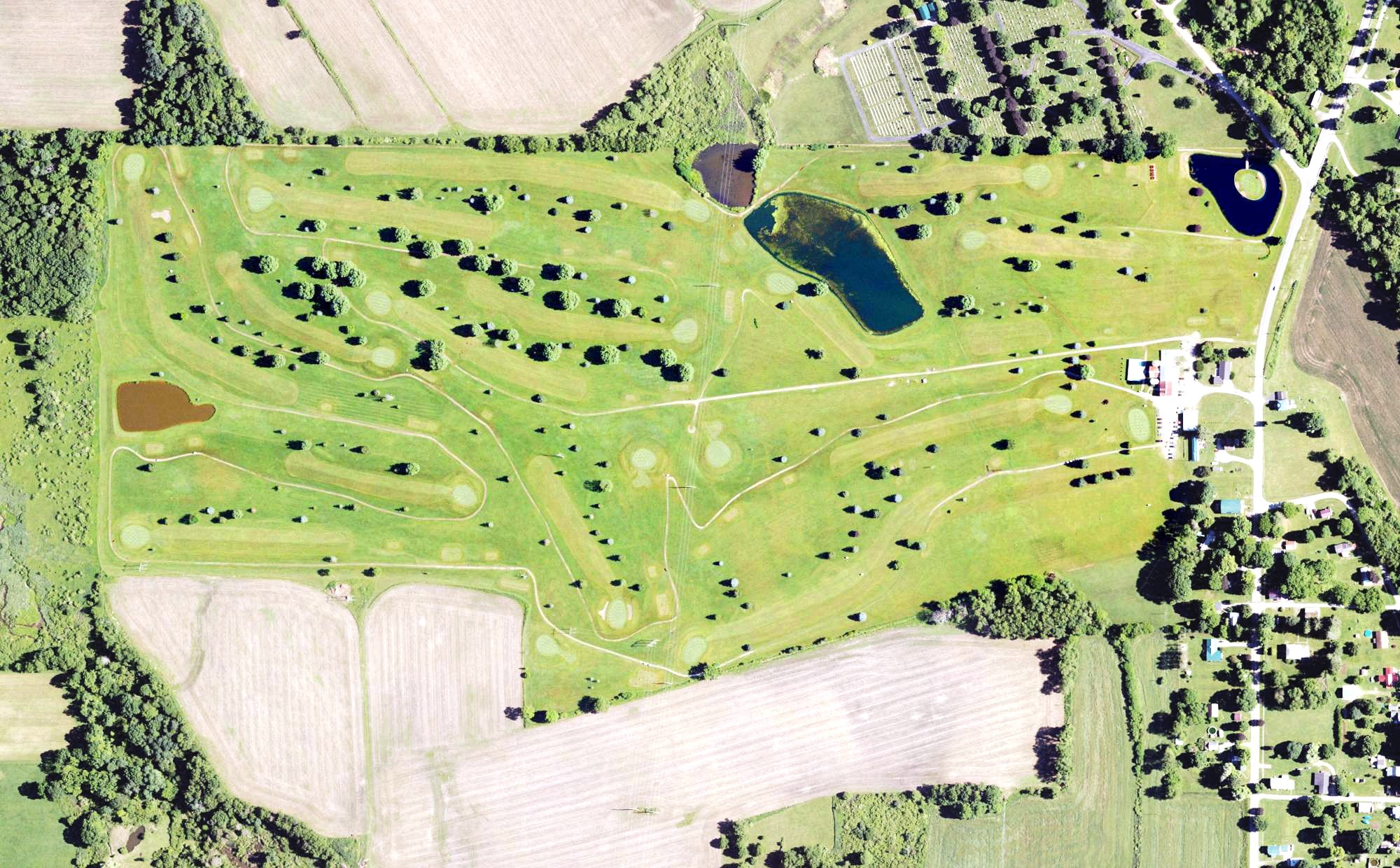 Aerial view of Country Meadows Golf Course, PA