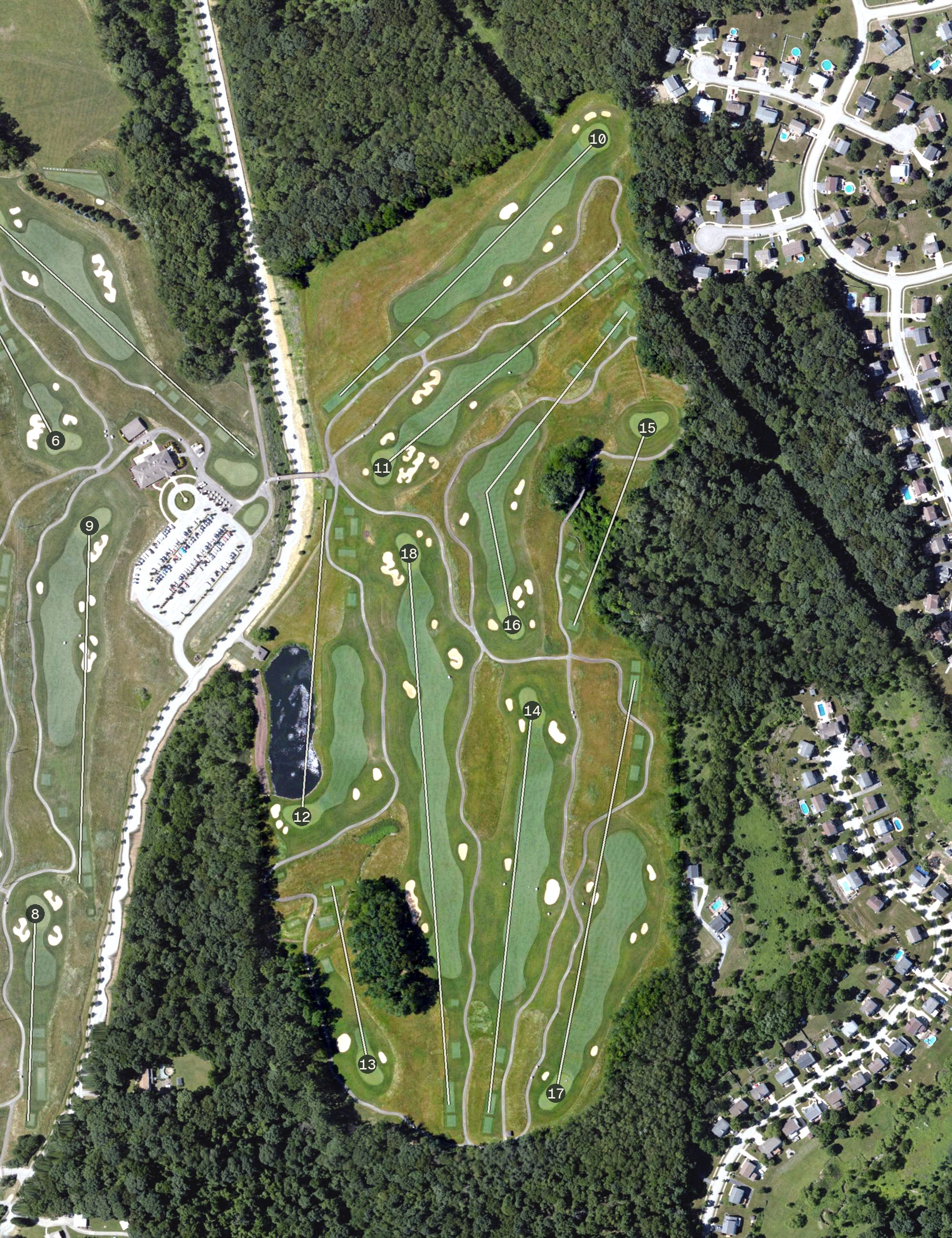 Aerial view of Cranberry Highlands Golf Course, PA