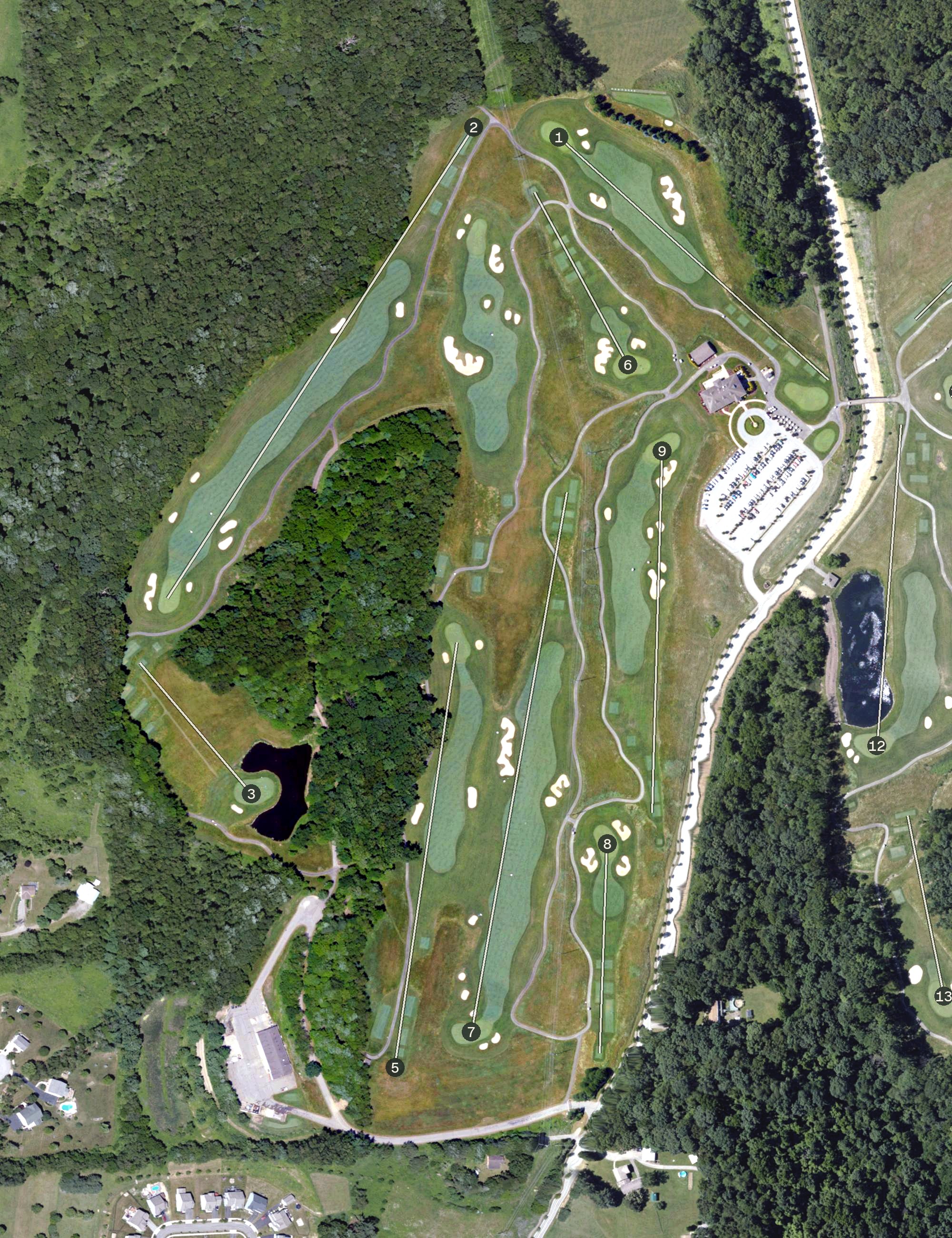 Aerial view of Cranberry Highlands Golf Course, PA