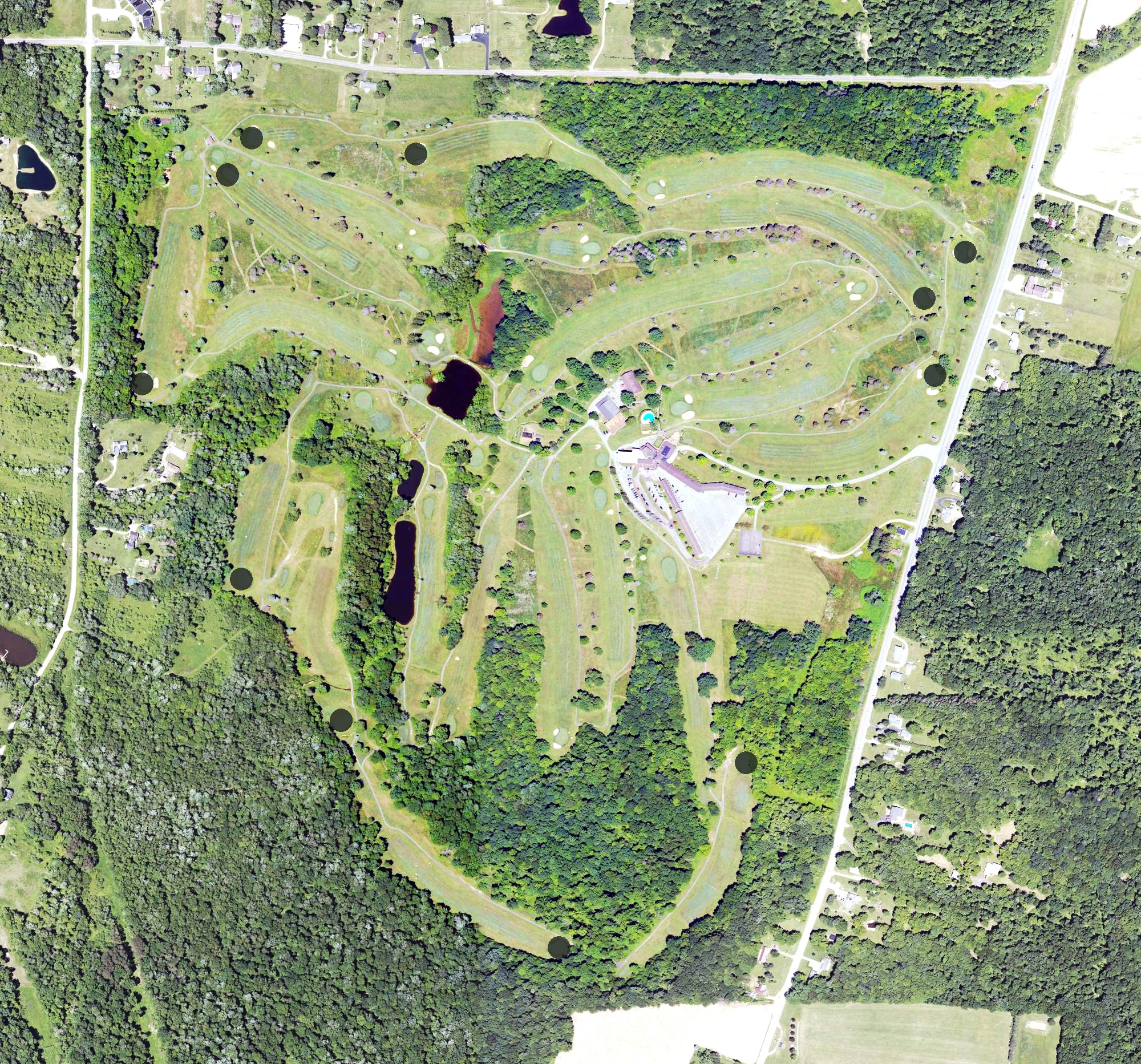 Aerial view of Cross Creek Golf Course, PA