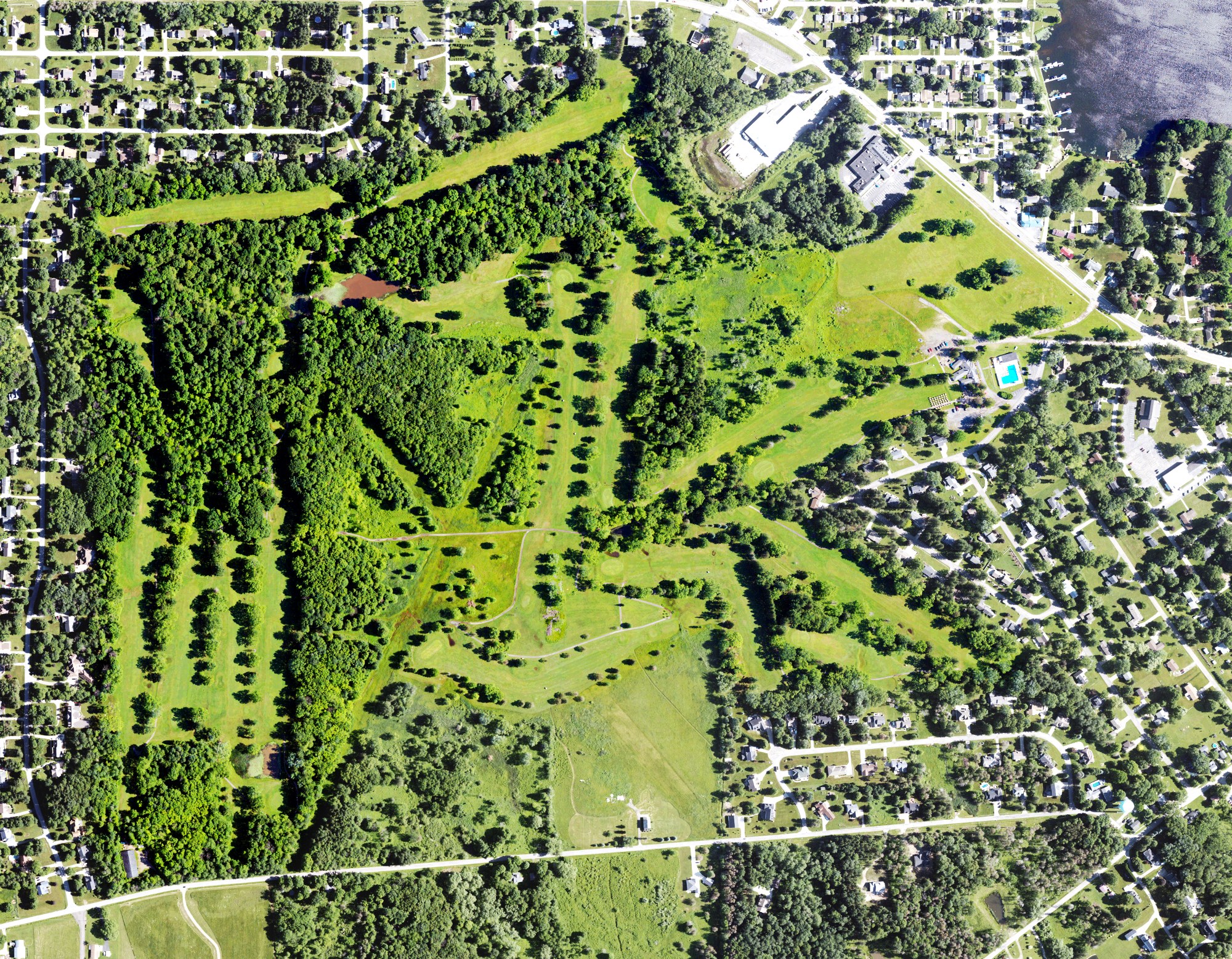 Aerial view of Culbertson Hills Golf Club, PA