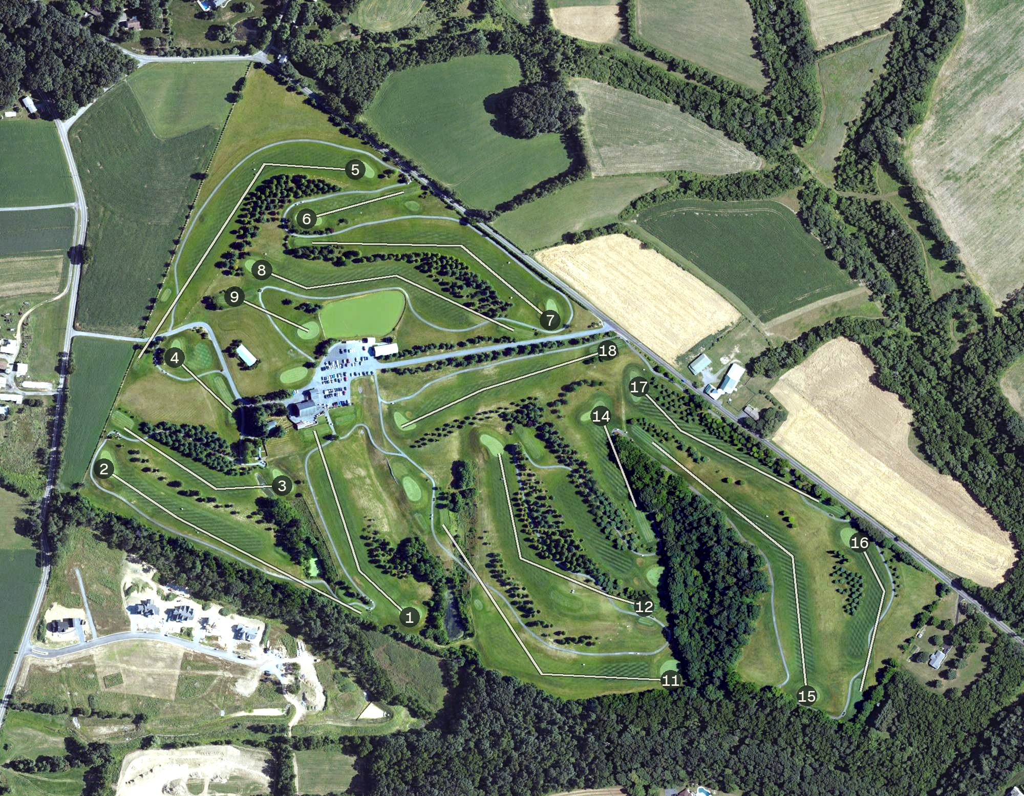 Aerial view of Deer Valley Golf Course, PA