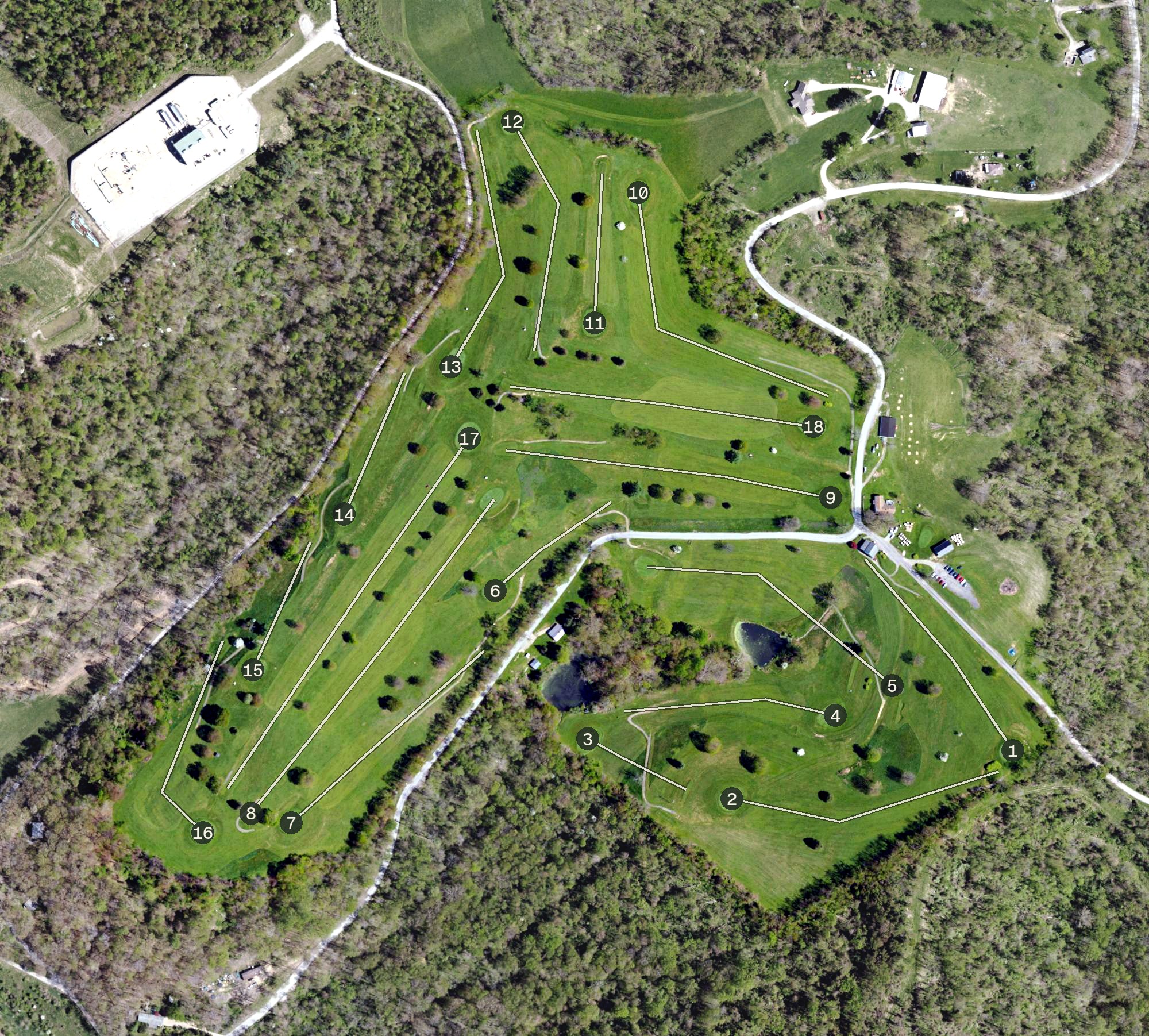 Aerial view of Dogwood Hills Golf Course, PA
