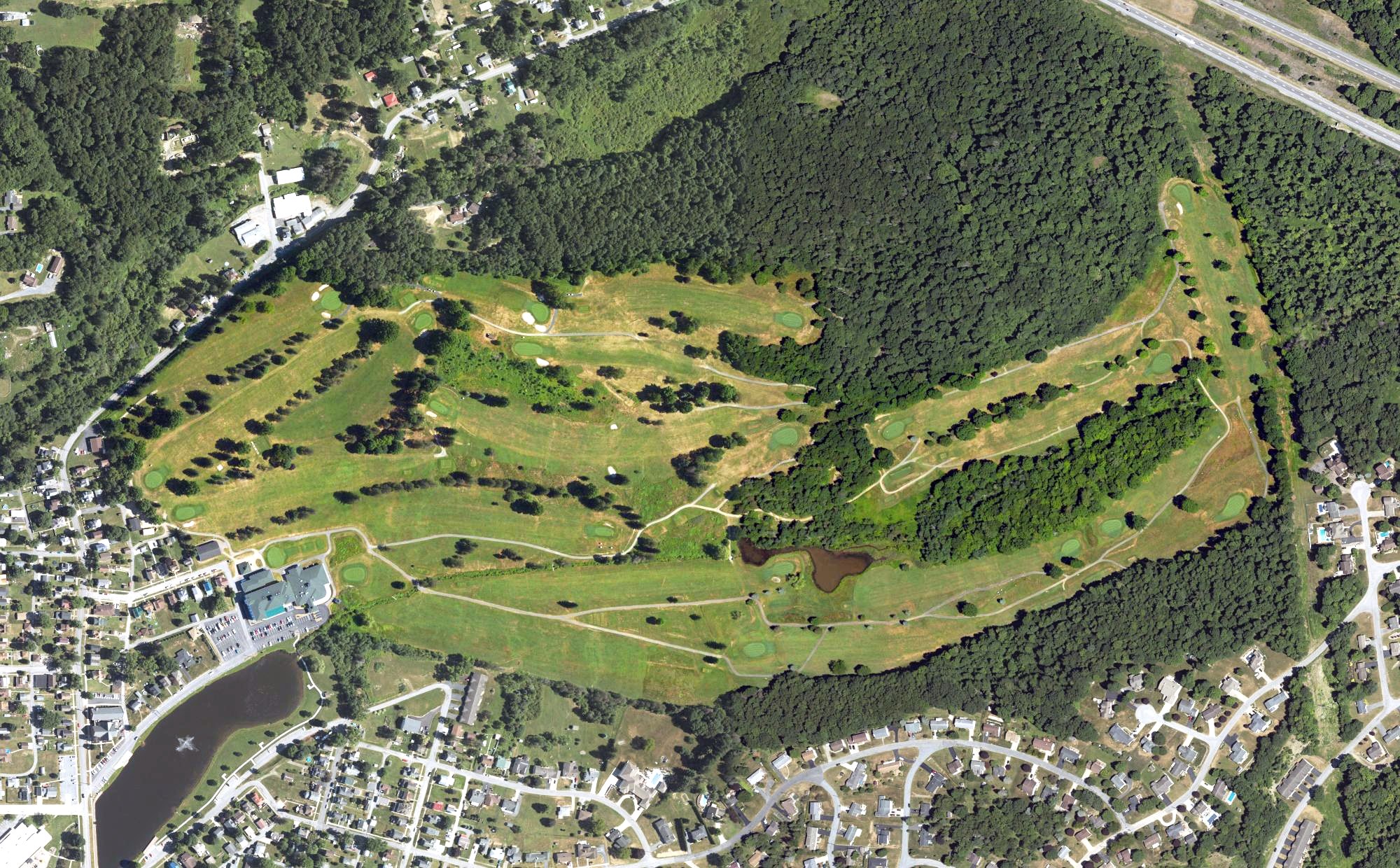 Aerial view of Dubois Country Club, PA
