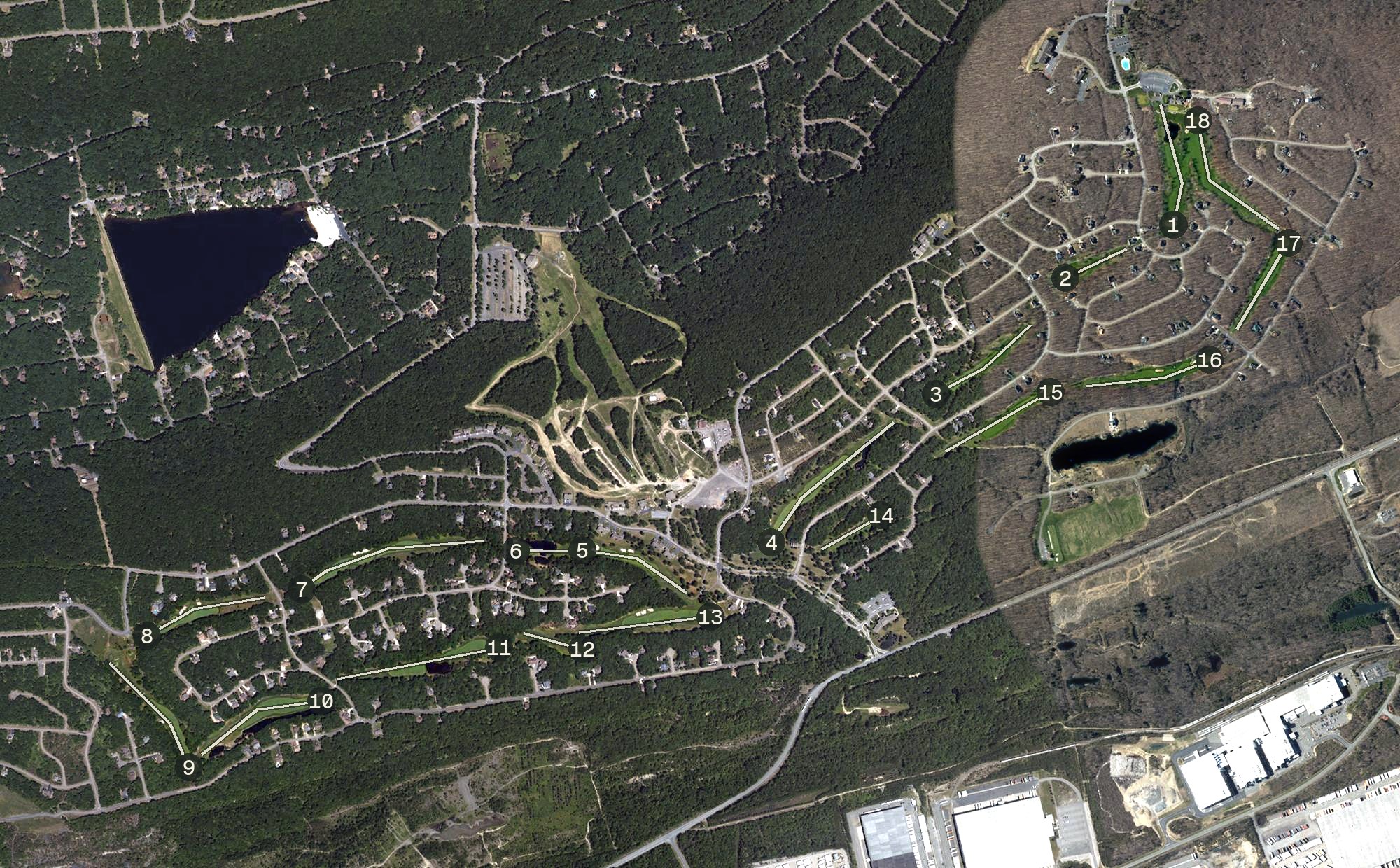 Aerial view of Eagle Rock Championship Golf Course, PA
