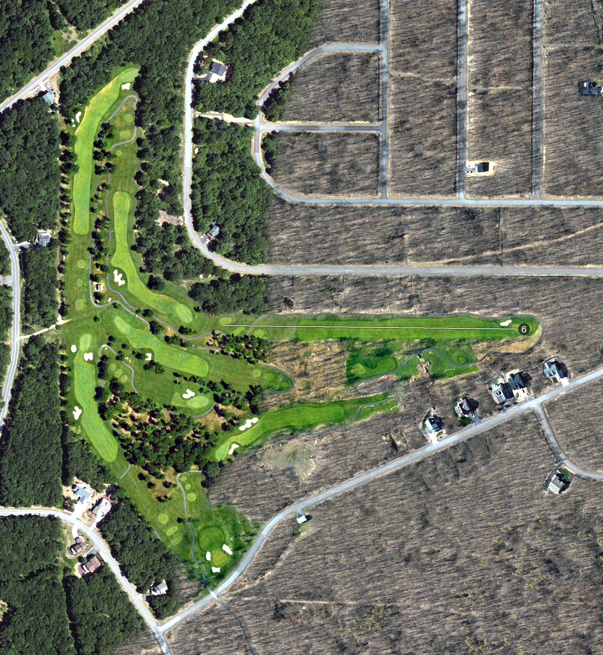 Aerial view of Eagle Rock Nine Hole Executive Golf Course, PA