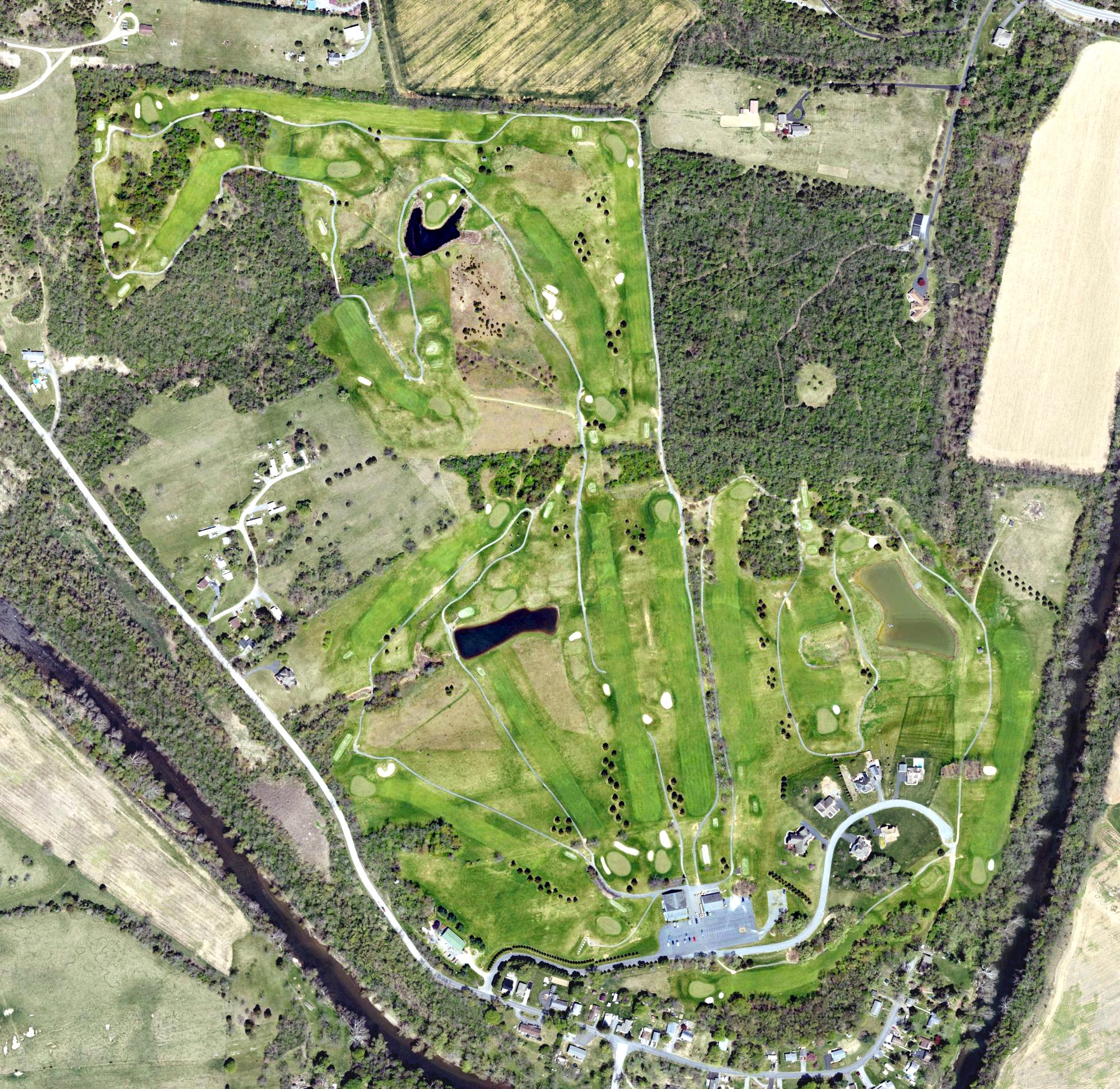 Aerial view of Eagles Crossing Golf Club, PA