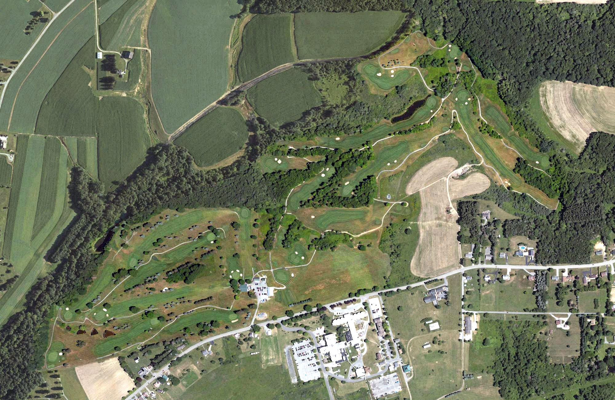 Aerial view of Ebensburg Country Club, PA