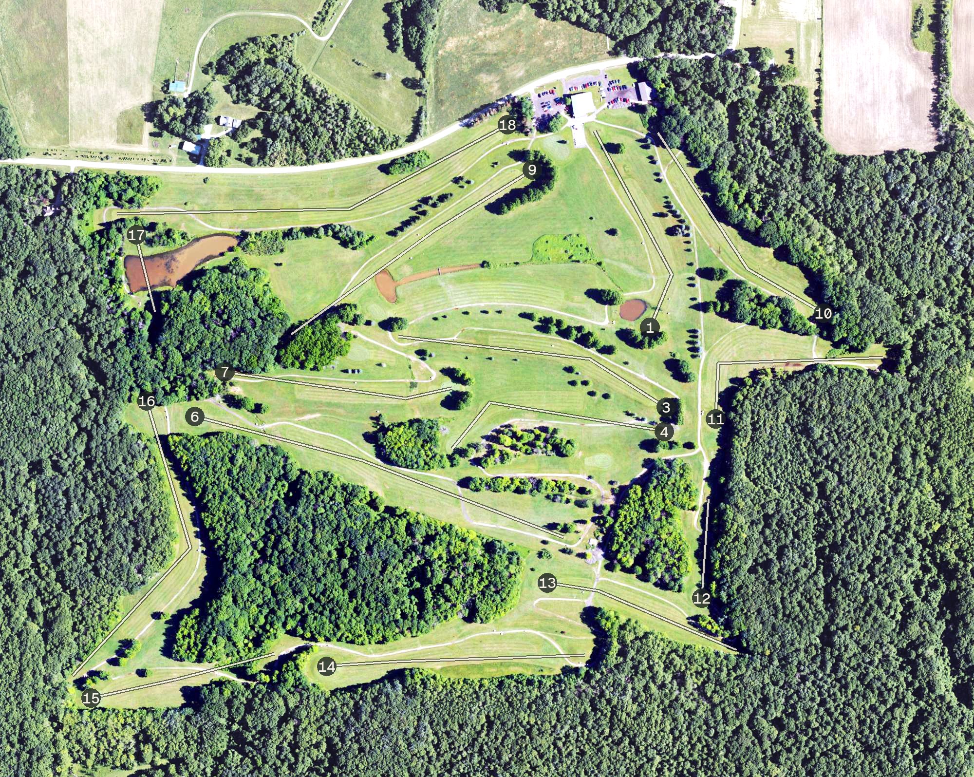 Aerial view of Elk Valley Golf Course, PA