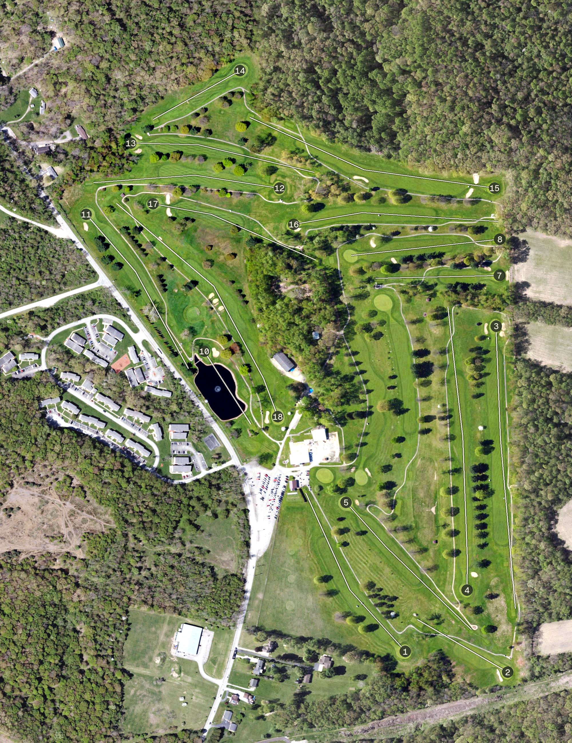 Aerial view of Elks Golf Club, PA