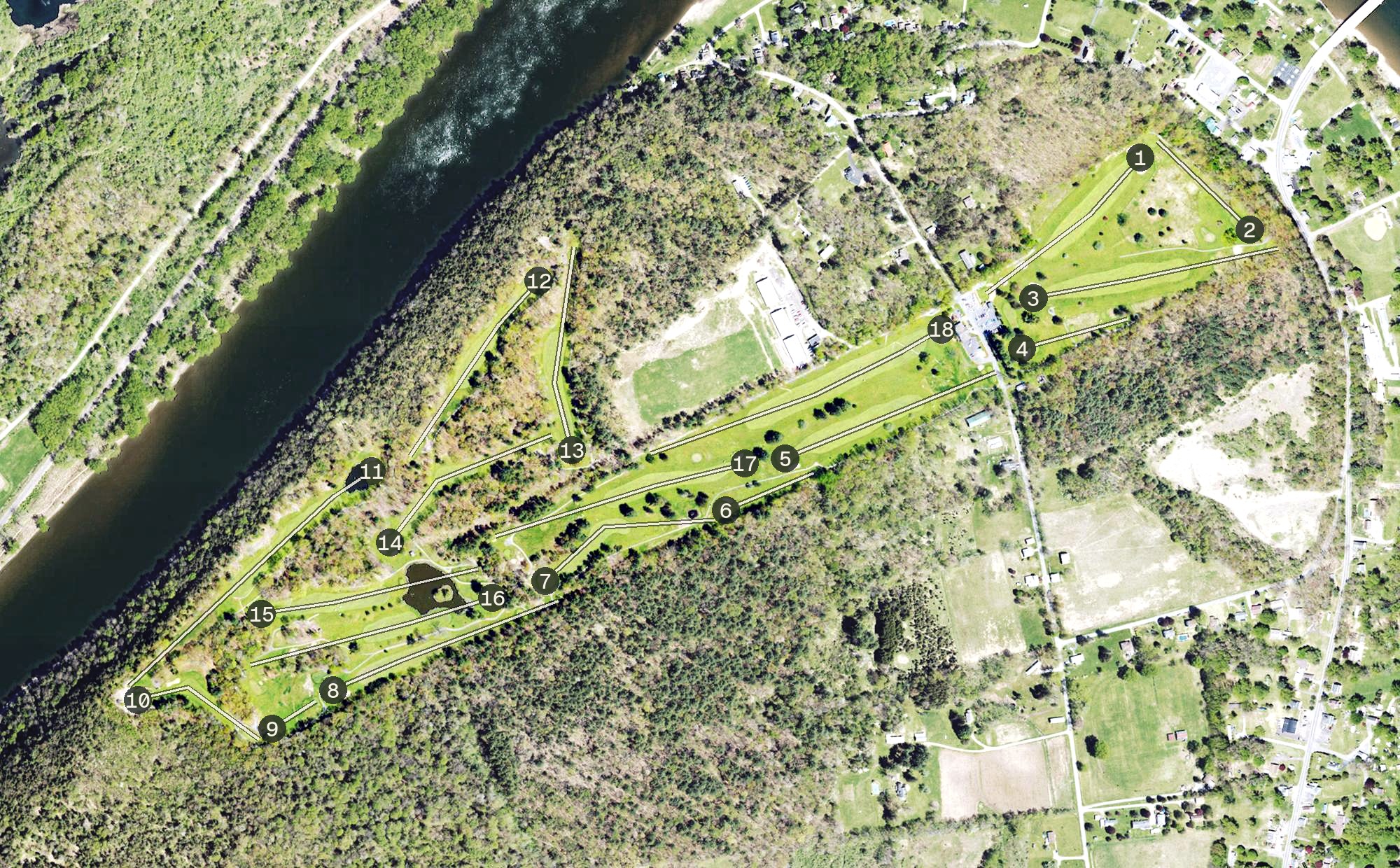 Aerial view of Emanon Country Club, PA